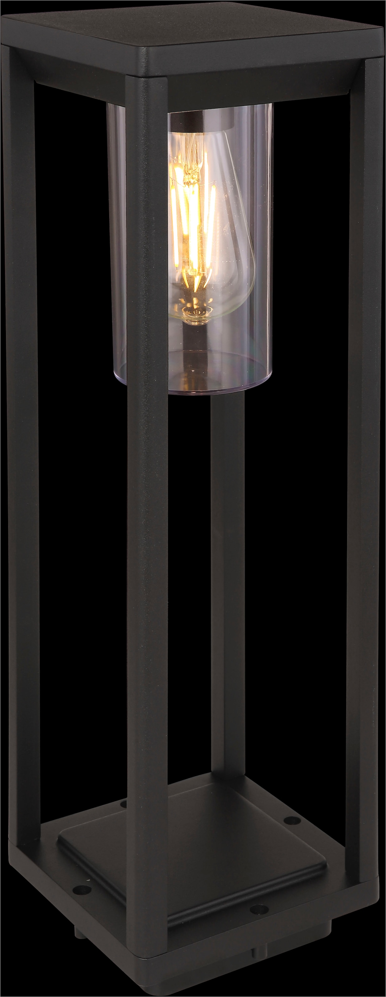 GLOBO LIGHTING Außen-Stehlampe »CANDELA« E27 1 Stk. Außenleuchte Schwarz, Sockelleuchte, IP44, E27 LED 15W