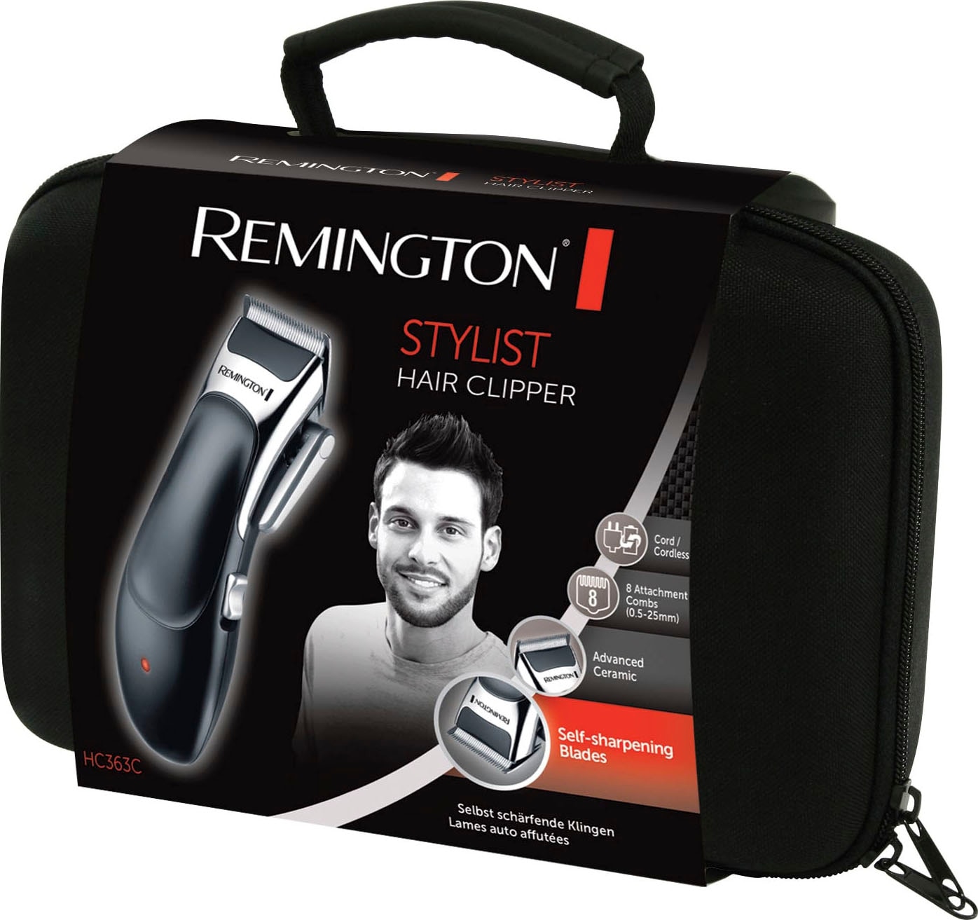 Remington Haarschneider »Stylist, HC363C -«, kabellos, bestellen für Profi-Koffer Herren 8 8 - Kammaufsätze, online Aufsätze