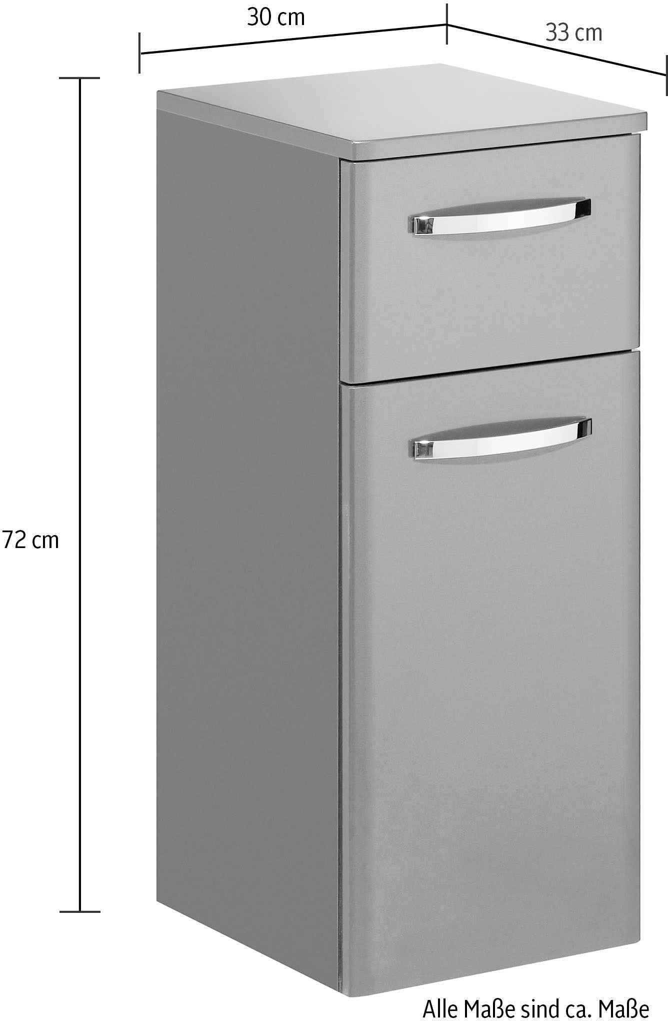 Saphir Badmöbel-Set »Quickset 327 5-teilig, Waschbeckenunterschrank und LED-Spiegelschrank« Set, 5 Stk. tlg.