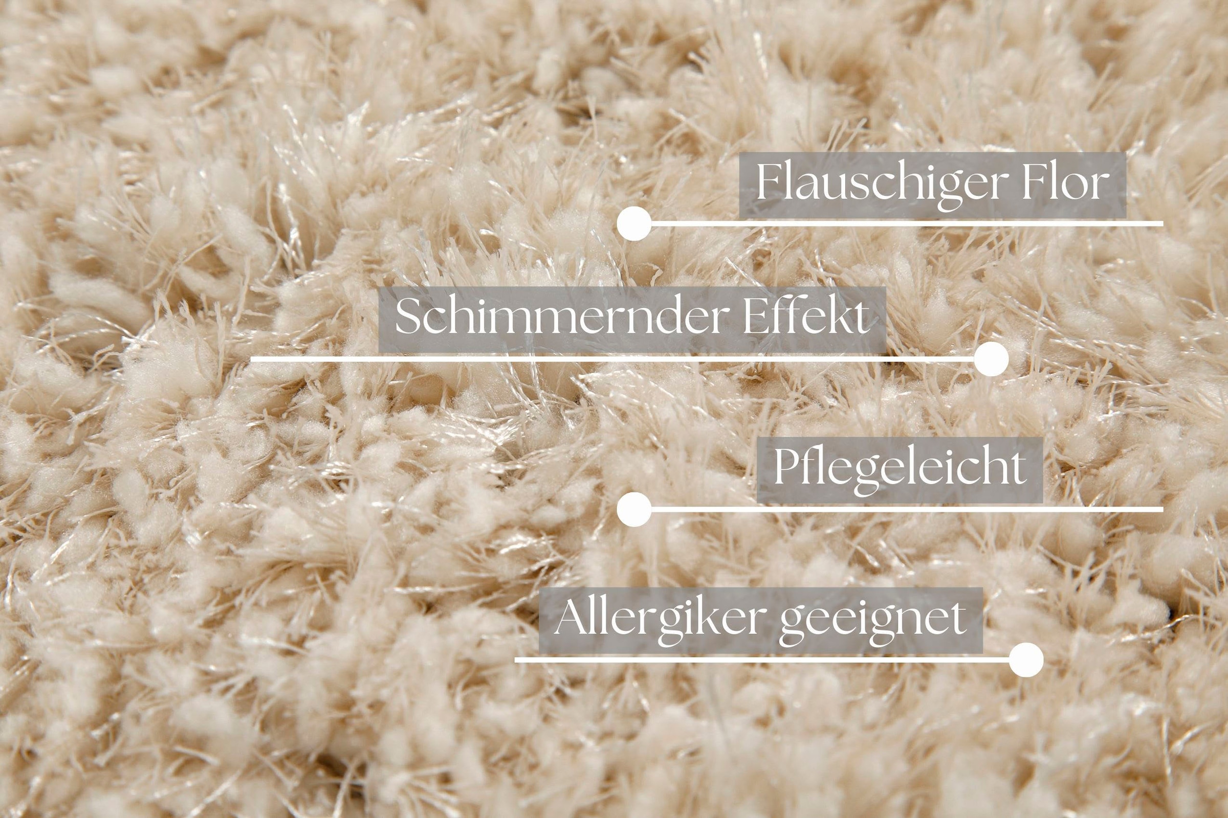 my home Hochflor-Teppich »Nickolas, auch als Läufer erhältlich«, rechteckig, 30 mm Höhe, Langflor, Shaggy, weicher Hochflor, uni farben, mit Glanz, Wohnzimmer