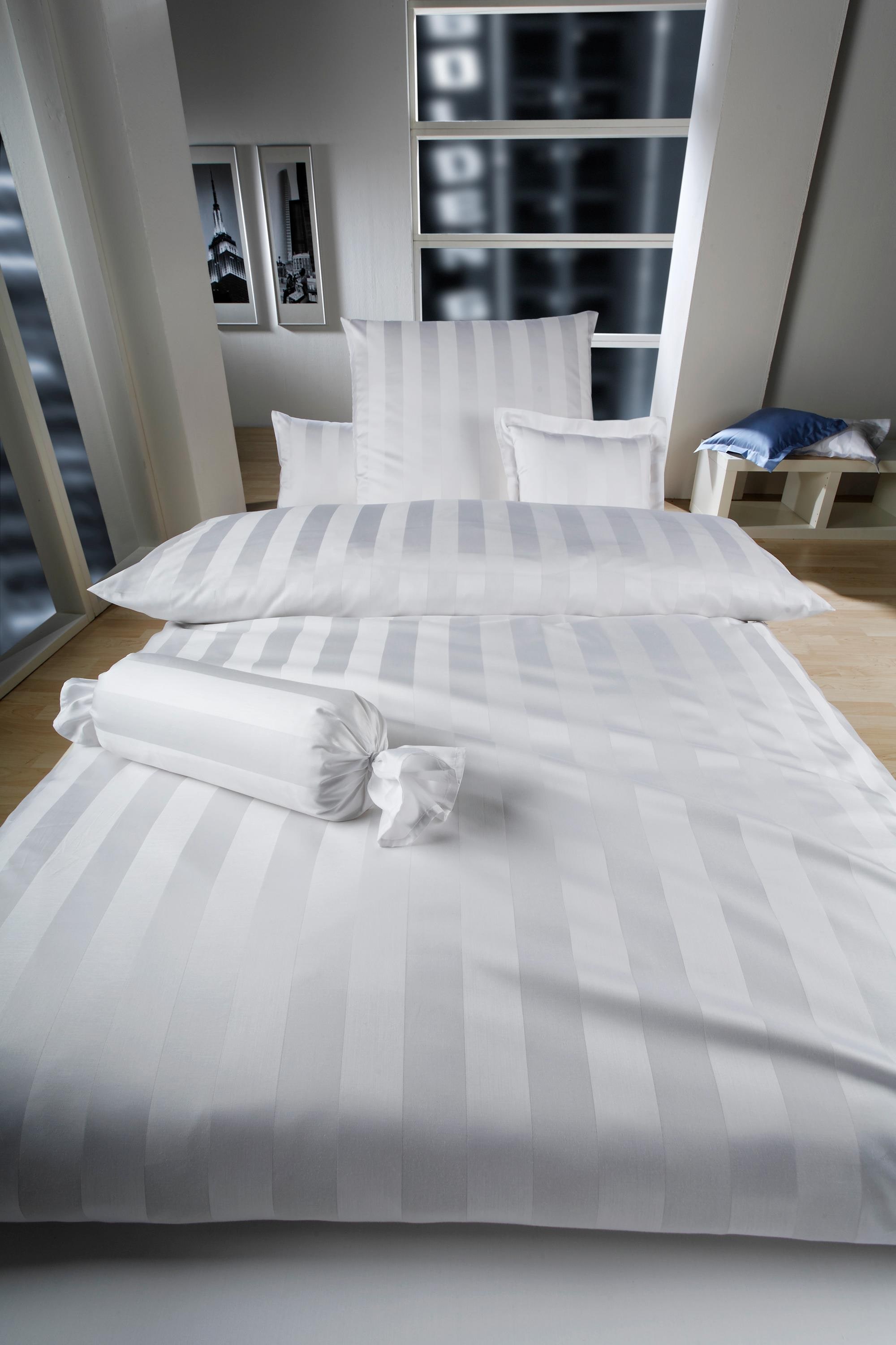 Curt Bauer Bettwäsche »Como«, in weicher Mako Brokat Damast Qualität aus 100% Baumwolle. Mit Reißverschluss, STANDARD 100 by OEKO-TEX®