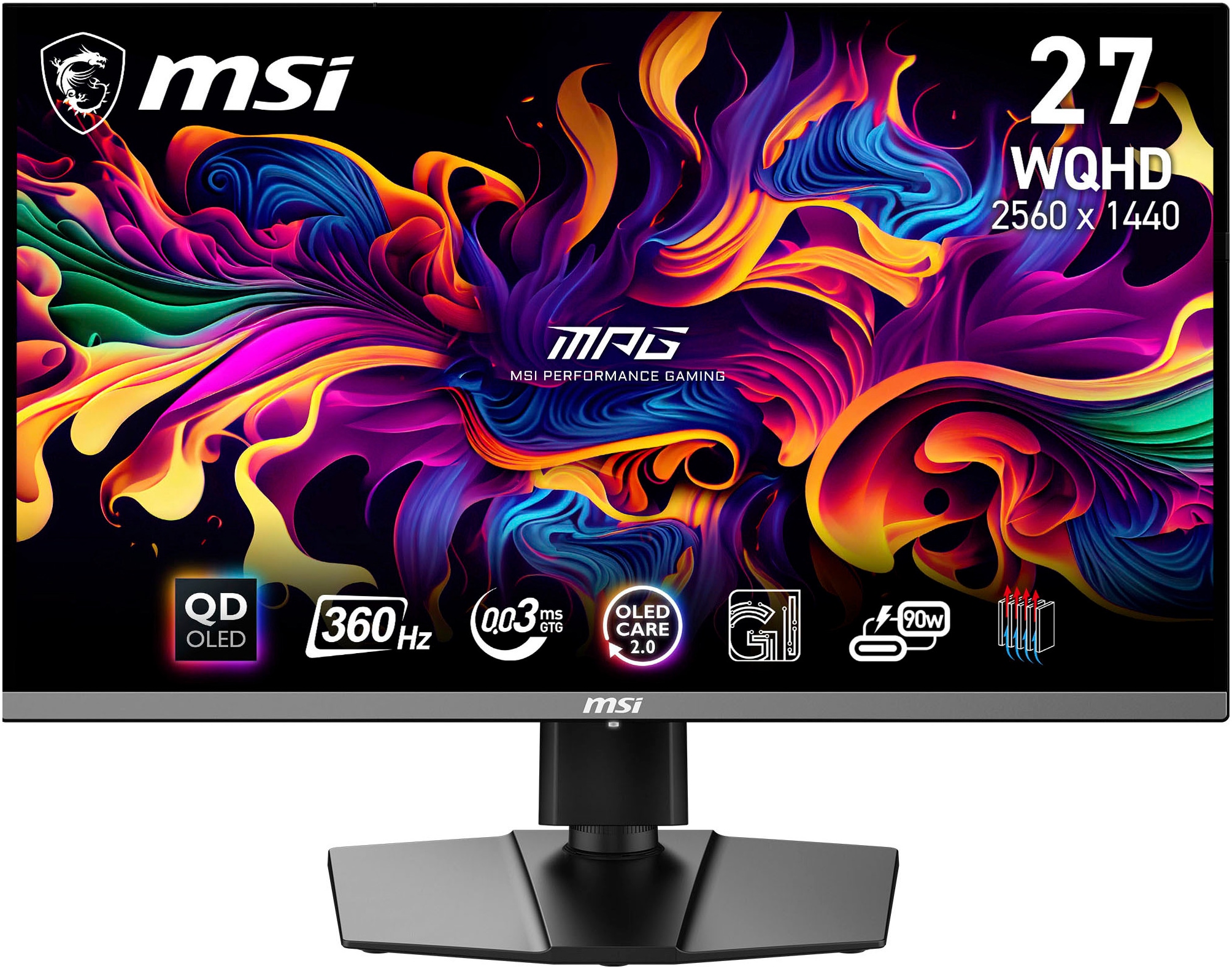 MSI Gaming-Monitor »MPG 271QRX QD-OLED«, 67 cm/27 Zoll, 2560 x 1440 px, WQHD, 0,03 ms Reaktionszeit, 360 Hz