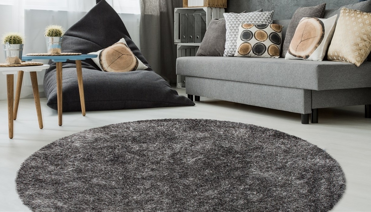 Bruno Banani Hochflor-Teppich »Alga«, rund, 40 mm Höhe, Uni-Farben, besonde günstig online kaufen