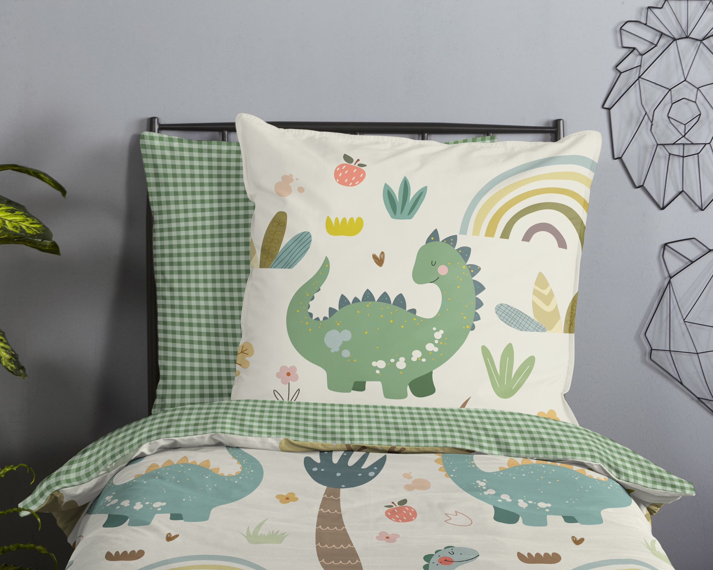 good morning Babybettwäsche »Quint« 2 Baumwolle, Renforcé, Wendeoptik, Kind, Baby, Dino