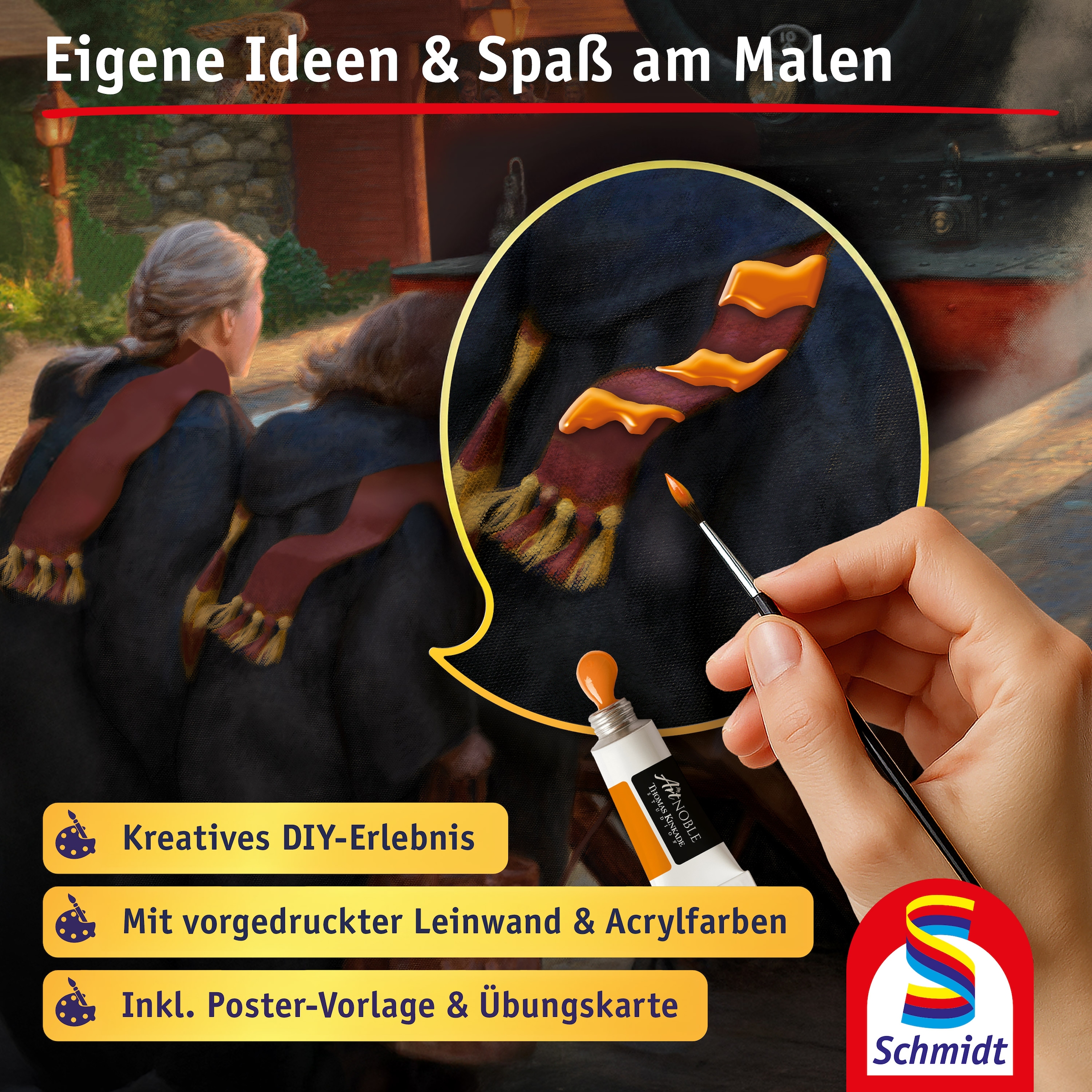 Schmidt Spiele Malvorlage »MyArtNoble, Thomas Kinkade,  Malset Harry Potter Hogwarts Express«