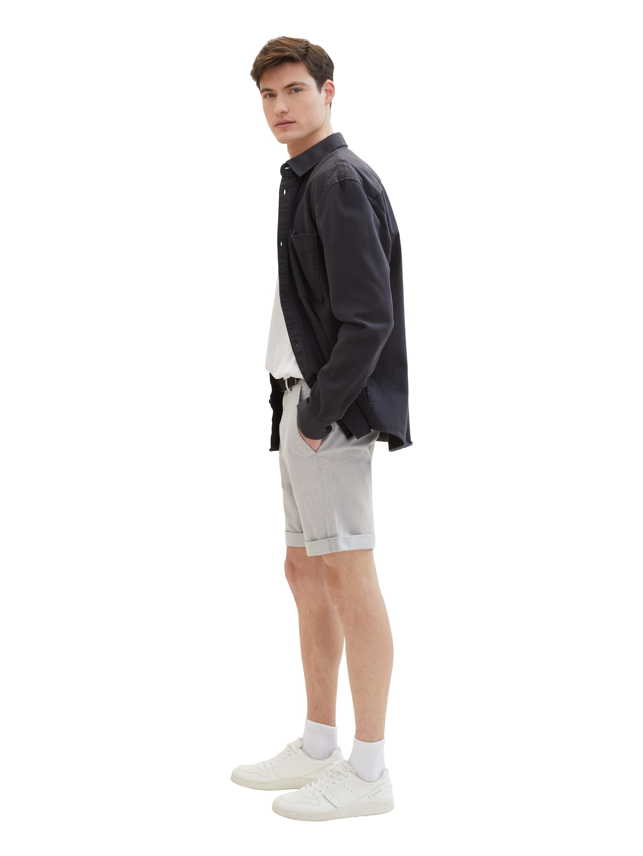 TOM TAILOR Denim Chinoshorts, (2 tlg.), Sommerhose mit Gürtel