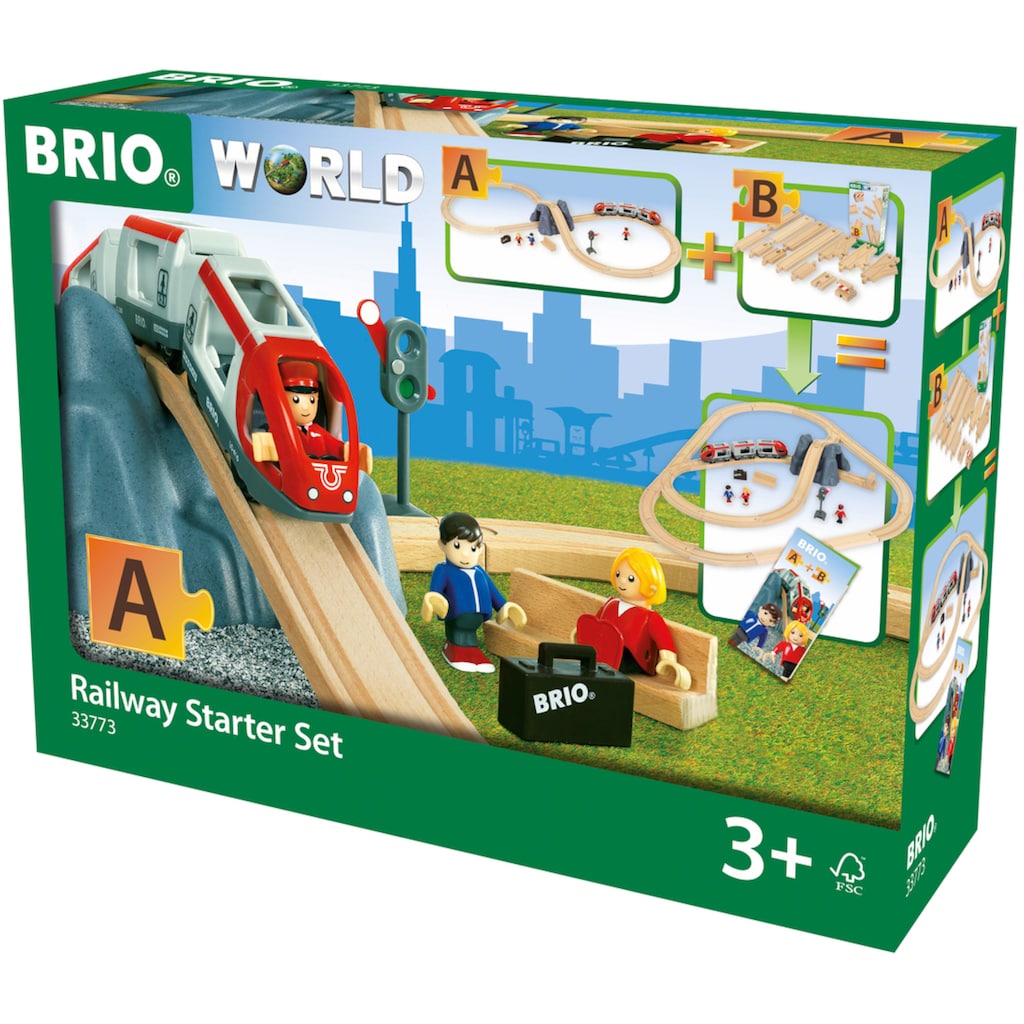 BRIO® Spielzeug-Eisenbahn »BRIO® WORLD, Eisenbahn Starter Set A«, (Set)