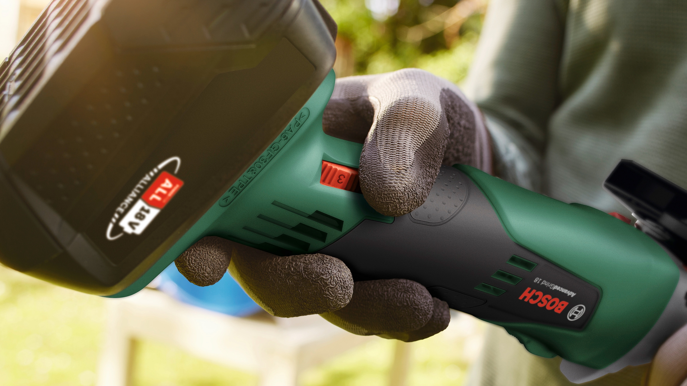 Bosch Home & Garden Akku-Winkelschleifer »AdvancedGrind 18 + SystemBox«, inkl Akku und Ladegerät