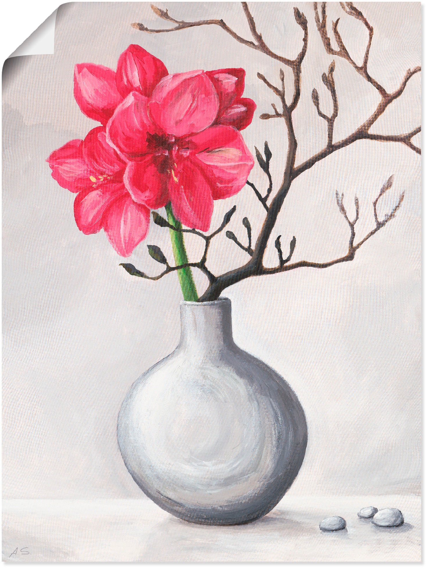 Artland Wandbild »Rote Amaryllis«, Blumen, (1 St.), als Alubild, Outdoorbil günstig online kaufen