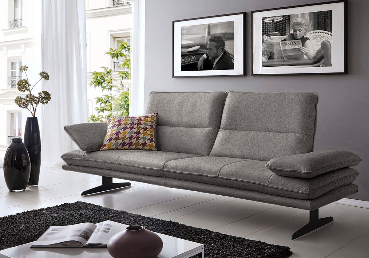 W.SCHILLIG 2,5-Sitzer »broadway, Designsofa mit tollem Sitzkomfort«, Sitztiefenverstellung, Kopfteil- & Seitenteilverstellung, Breite 216cm