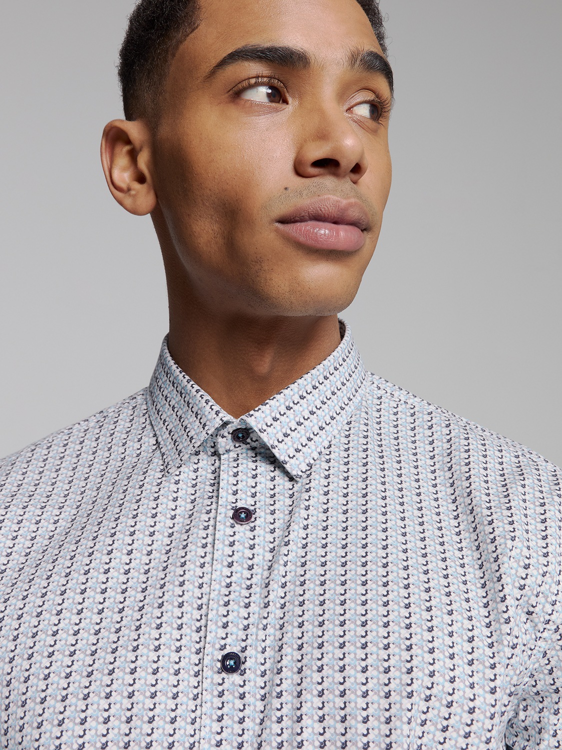 NO EXCESS Langarmhemd »No Excess Bedrucktes hemd«