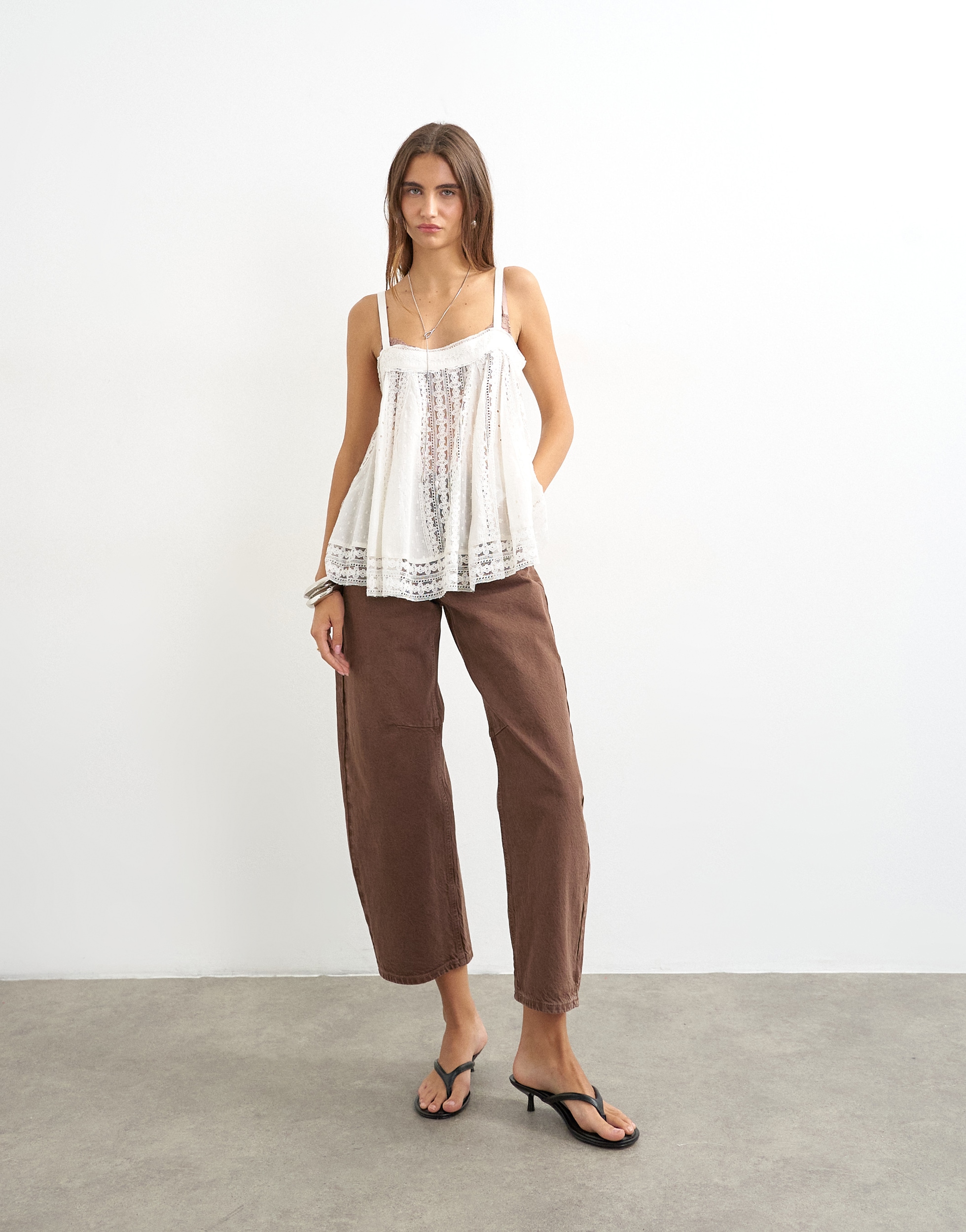 TOPSHOP Weite Jeans »TSBARREL HR DENIM JEANS BROWN NOOS« Baumwolle, barrel fit, high waist