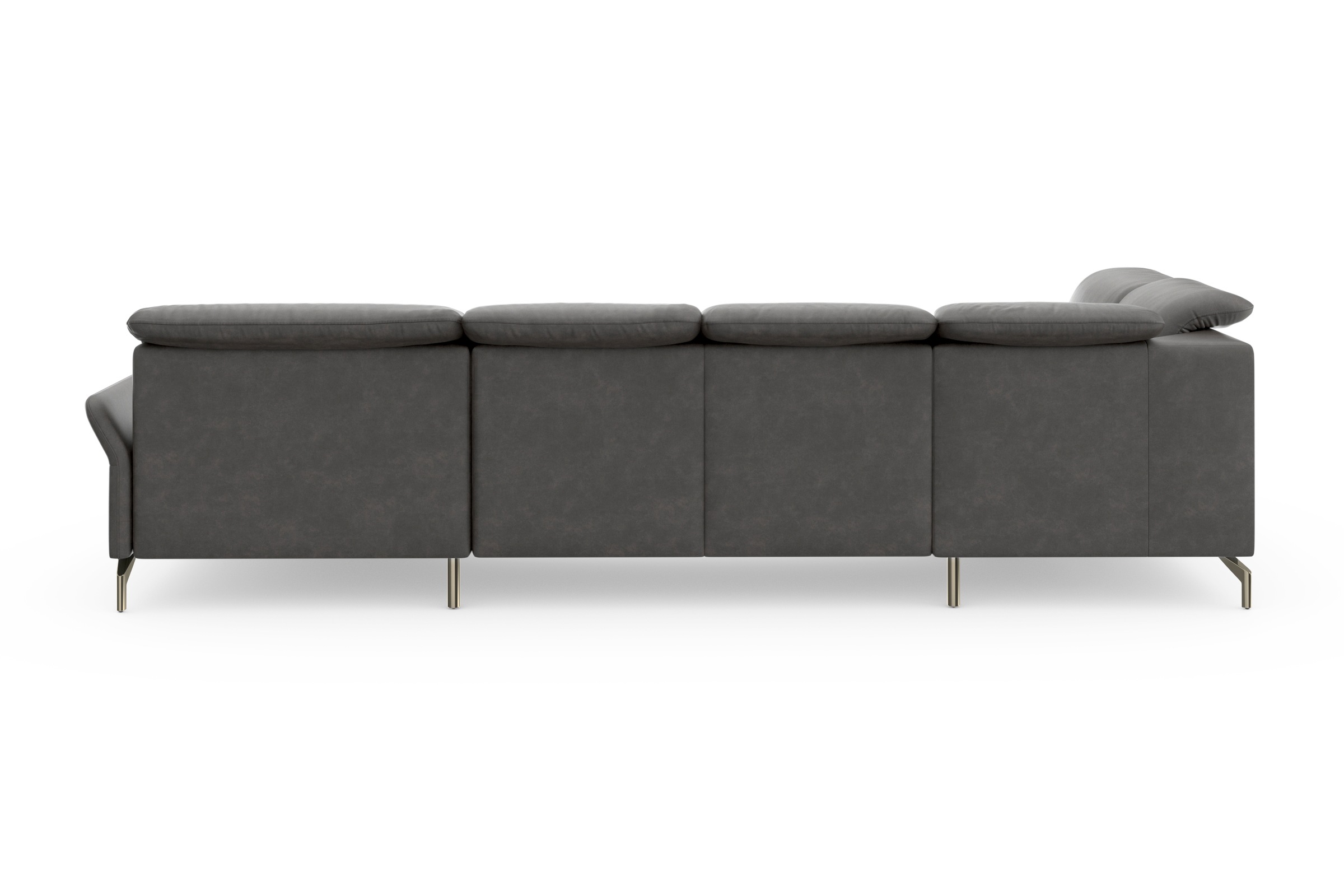 sit&more Wohnlandschaft »Fashion U-Form«, wahlweise mit Kopfteilverstellung, Vorziehsitz, motorisch, Nickelfüße