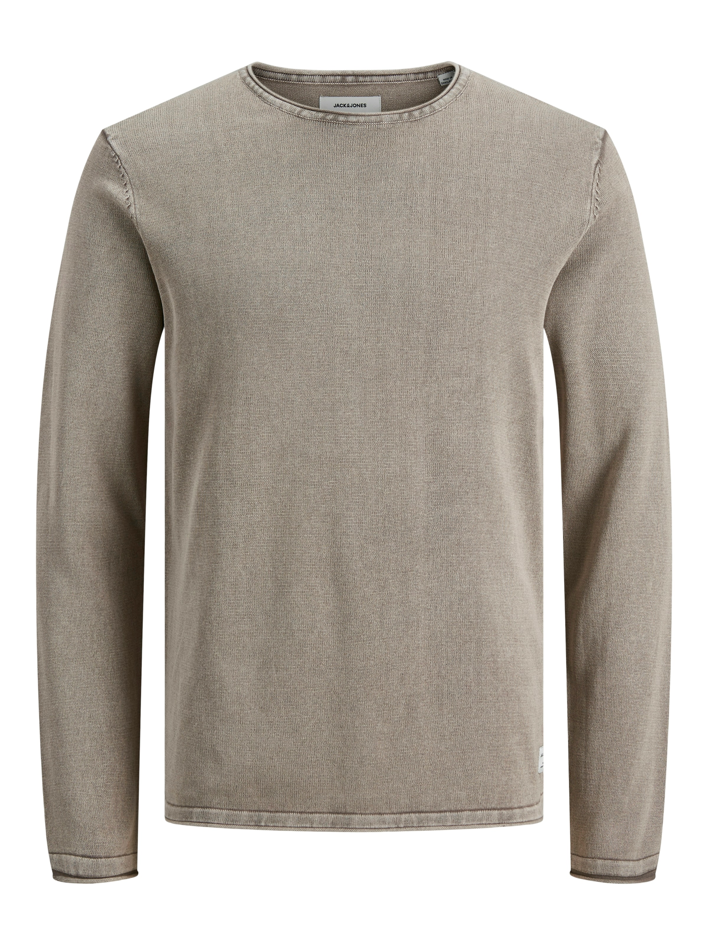 Jack & Jones Rundhalspullover »JJELEO KNIT CREW NECK NOOS« Baumwolle, regular fit