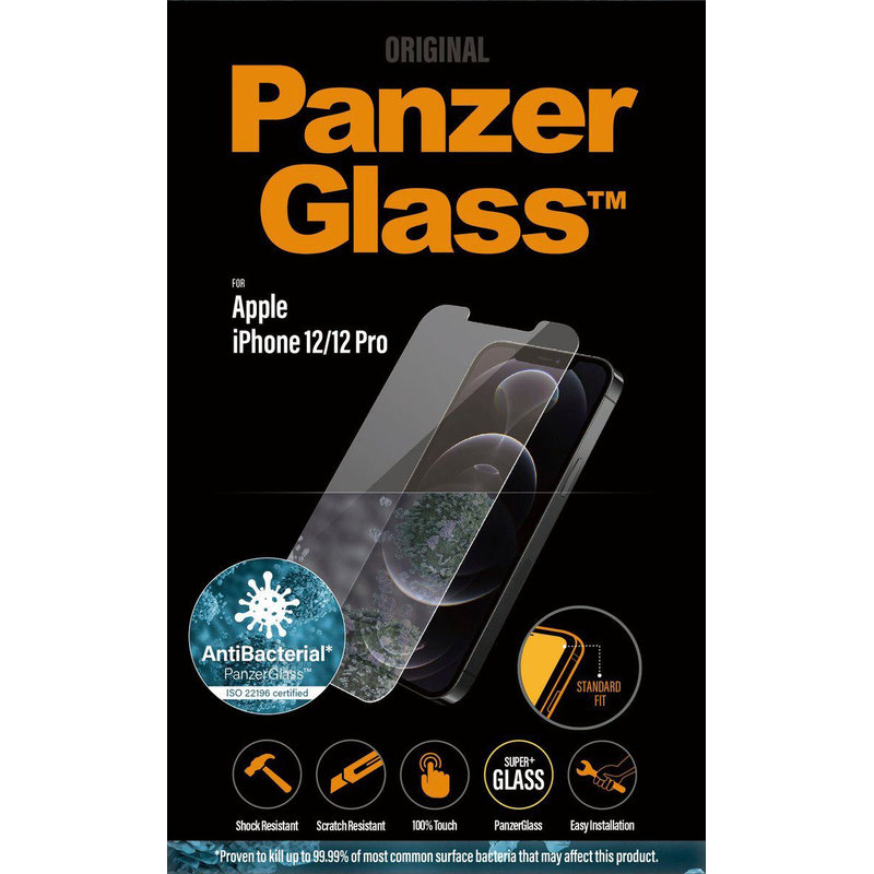 PANZERGLASS Displayschutzglas »iPhone 12/ 12 Pro, Antibakteriel, Standard fit« für Apple iPhone 12;Apple iPhone 12 Pro 1 Stk. tlg. transparent...
