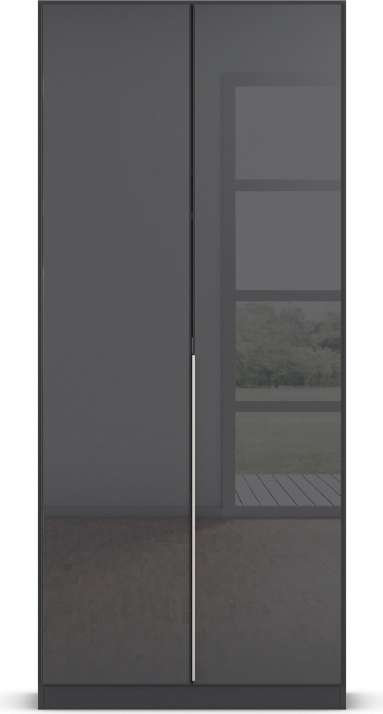 rauch Drehtürenschrank »Kleiderschrank Kleiderschränke Schrank Garderobe AGORDO mit Glasfront«, (in zwei Griff-Farben), durchdachte Innenausstattung, in 6 Breiten und 2 Höhen MADE IN GERMANY