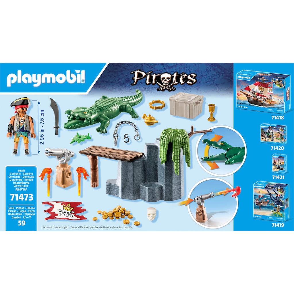 Playmobil® Konstruktions-Spielset »Pirat mit Alligator (71473), Pirates«, (59 St.)
