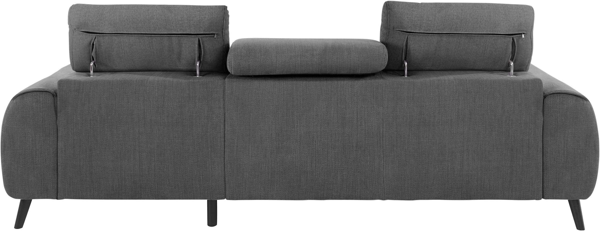 COTTA Ecksofa »Mia L-Form mit 3 Zierkissen«, wahlweise mit Bettfunktion, Bettkasten, Beleuchtung & Wireless-Charger
