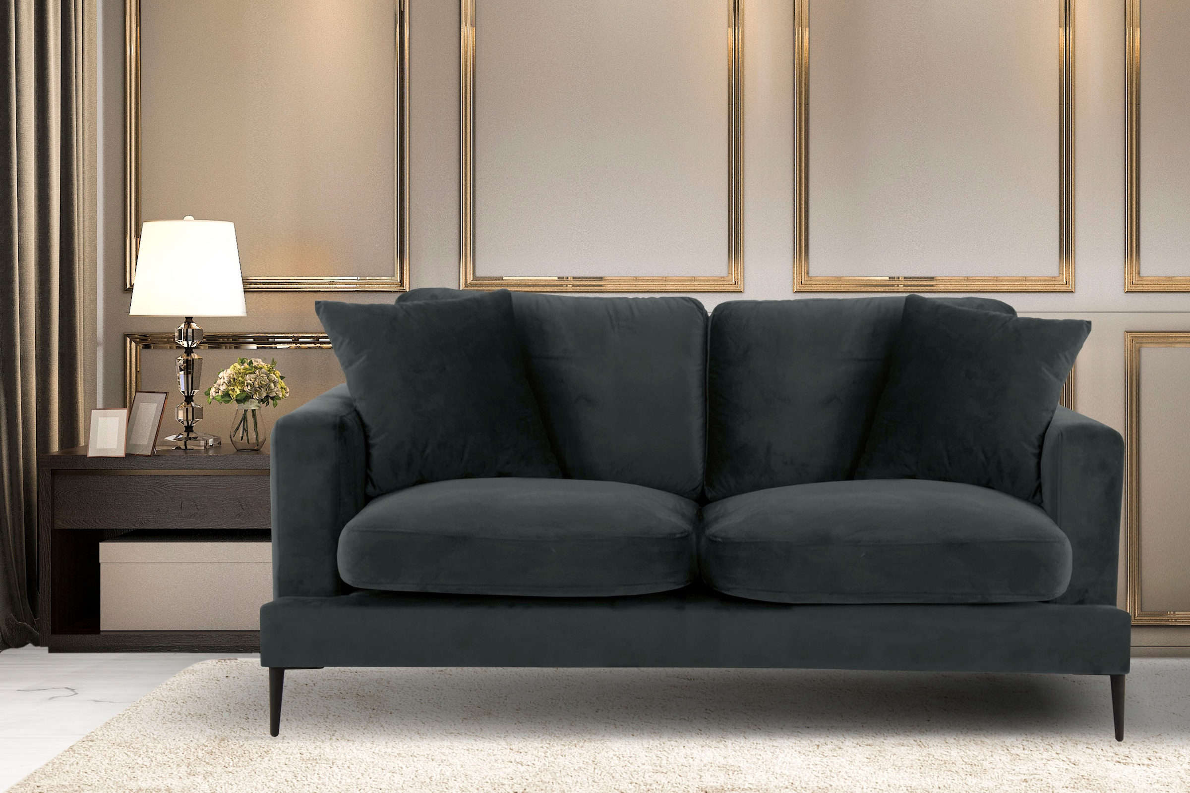 Home affaire 2-Sitzer »Cozy elegantes Designsofa, Maße B/T/H: 151/97/80 cm« günstig online kaufen