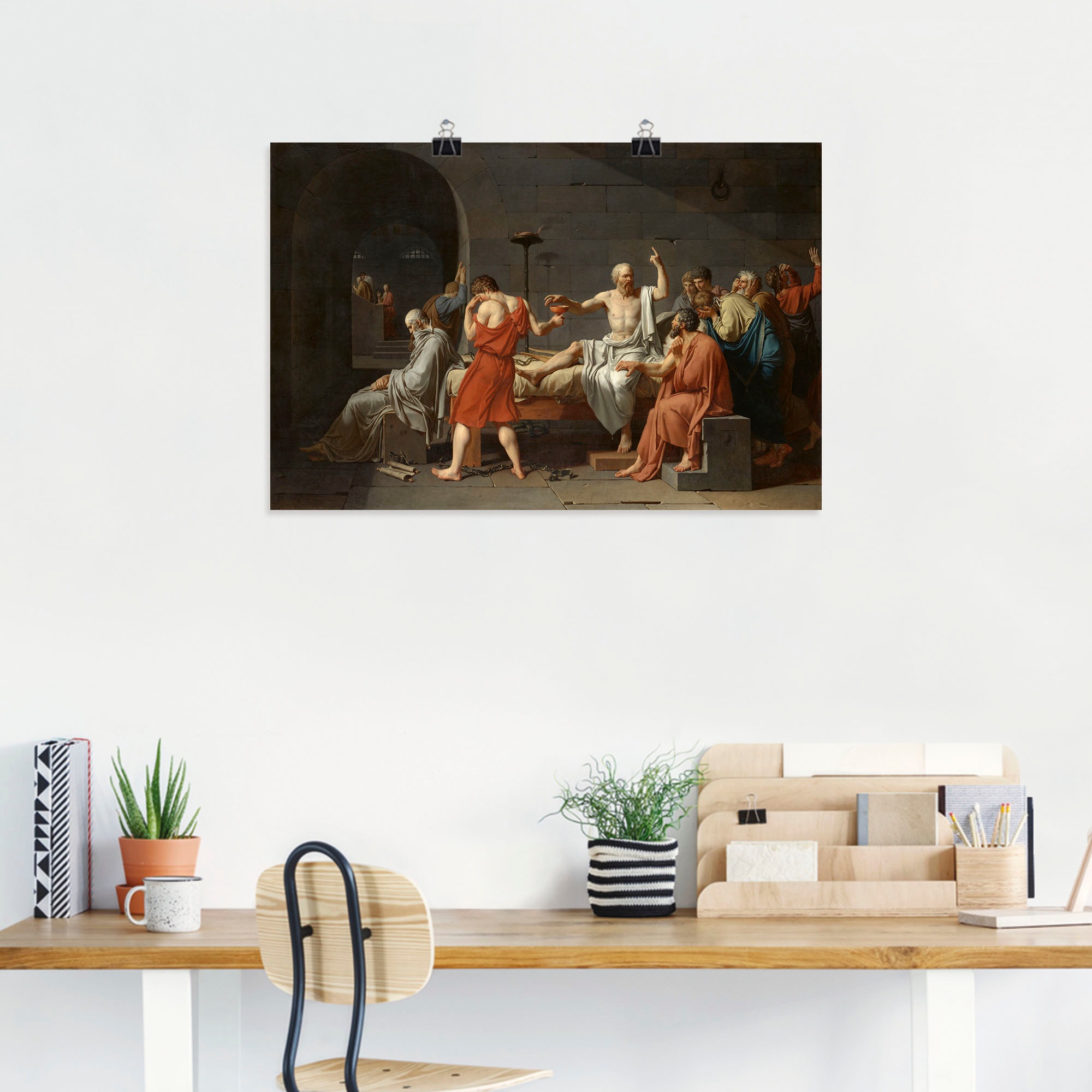 Artland Wandbild »Der Tod des Sokrates. 1787«, Gruppen & Familien, (1 St.), als Alubild, Leinwandbild, Wandaufkleber oder Poster in versch. Größen