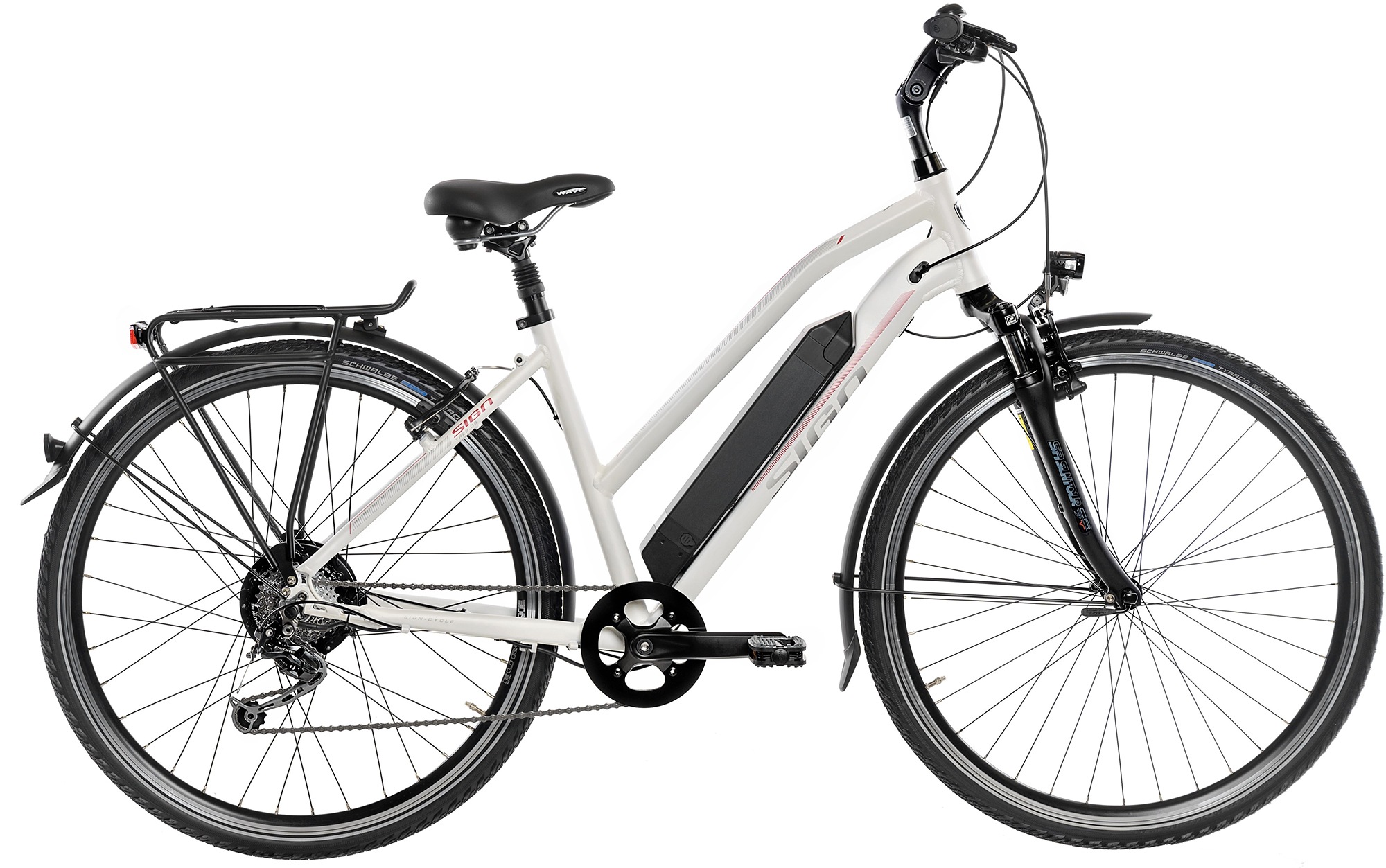 Bild von SIGN E-Bike, 8 Gang, Shimano, Shimano Deore, Heckmotor 250 W, Pedelec, Elektrofahrrad für Damen, Trekkingrad