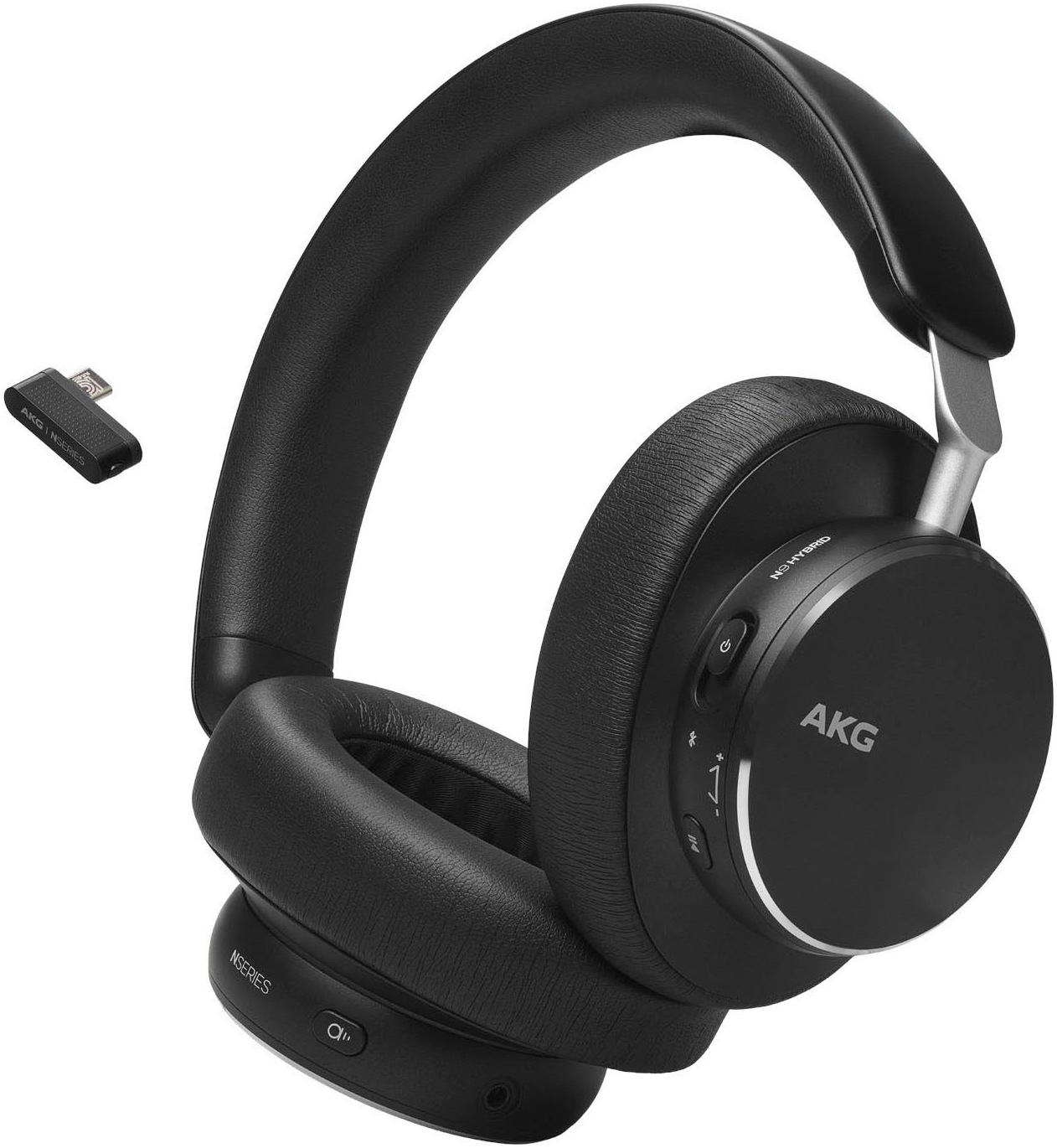 AKG Over-Ear-Kopfhörer »N9 Hybrid« Bluetooth Active Noise Cancelling (ANC) schwarz Zoom-zertifizierte überlegene Anrufqualität