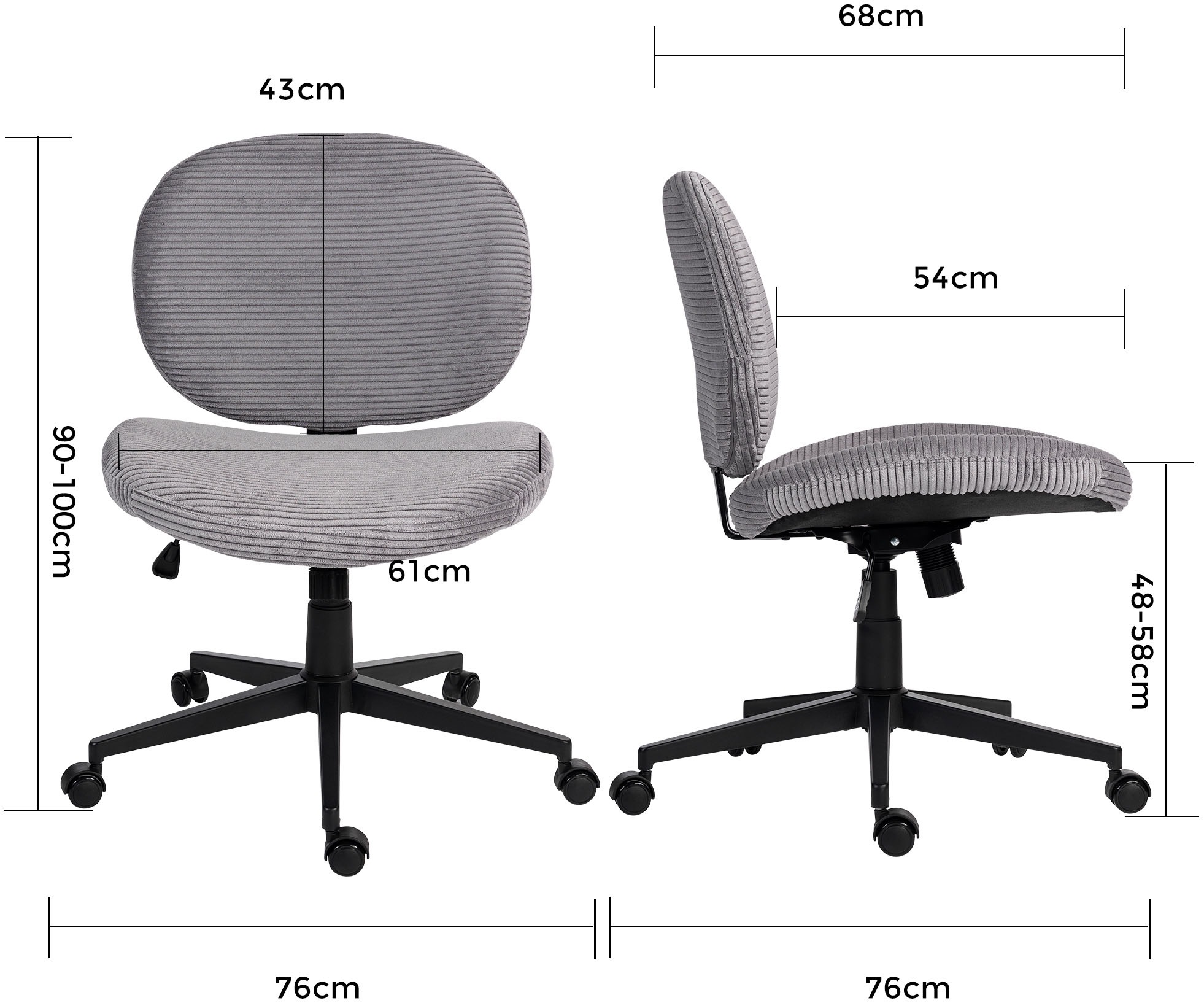 Duo Collection Drehstuhl »Tilo« () 1 Stk.Sitzhöhenverstellung, Wippmechanik, Sicherheitsdoppelrollen