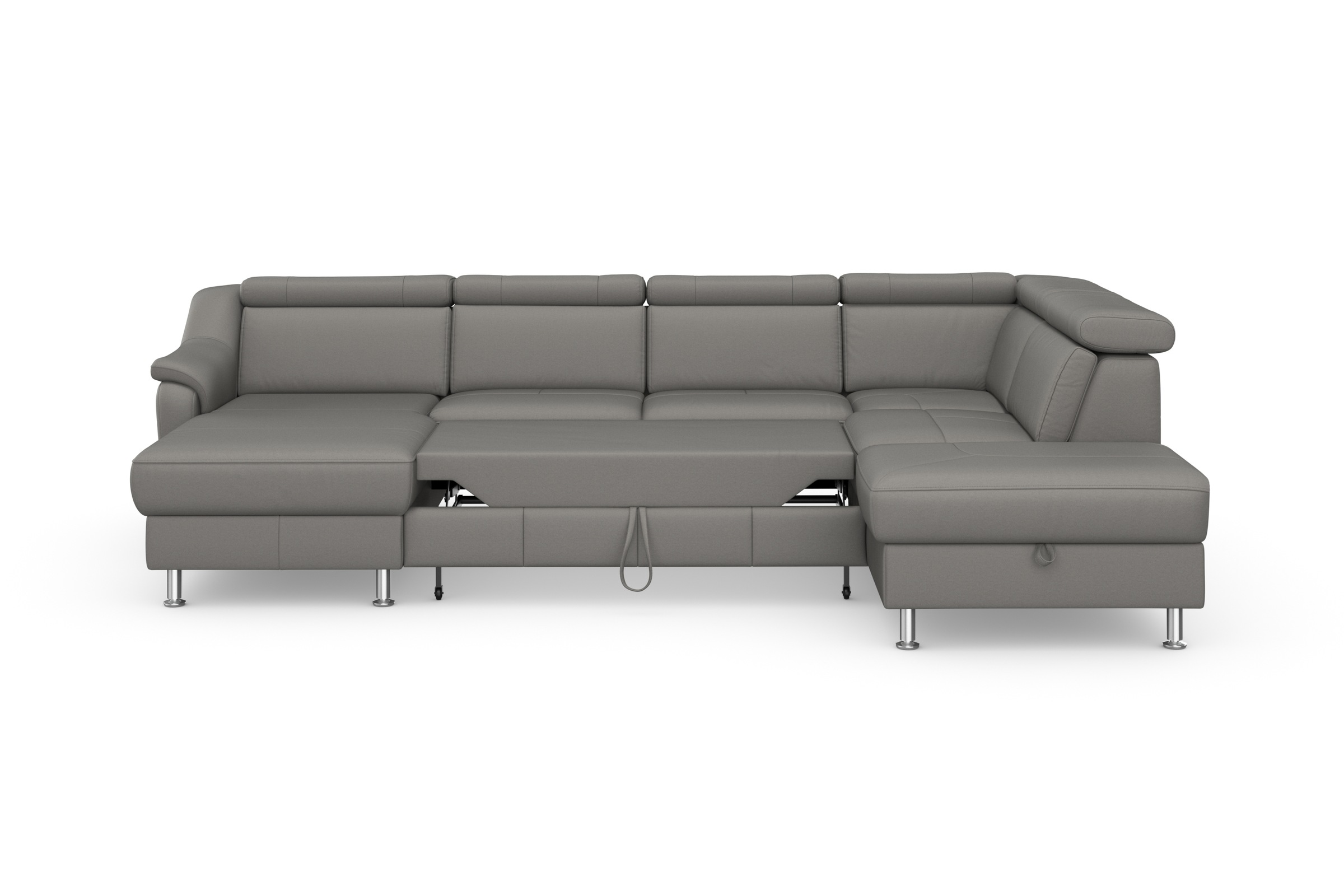 sit&more Wohnlandschaft »Freetown U-Form«, Kopfteilverstellung und Federkern, wahlweise mit Bettfunktion