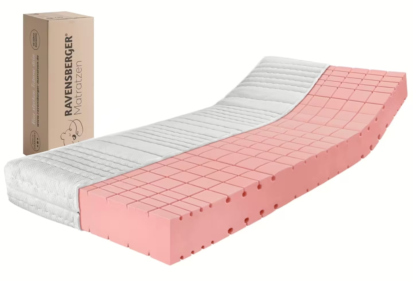 RAVENSBERGER Matratzen Kaltschaummatratze »KOMFORT-SAN Testsieger Stiftung Warentest«, 18 cm hoch, Raumgewicht: 50 kg/m³, (1 St.), Ausgabe 03/2025 Note GUT (2,2), getestet in 90x200cm Härtegrad H4