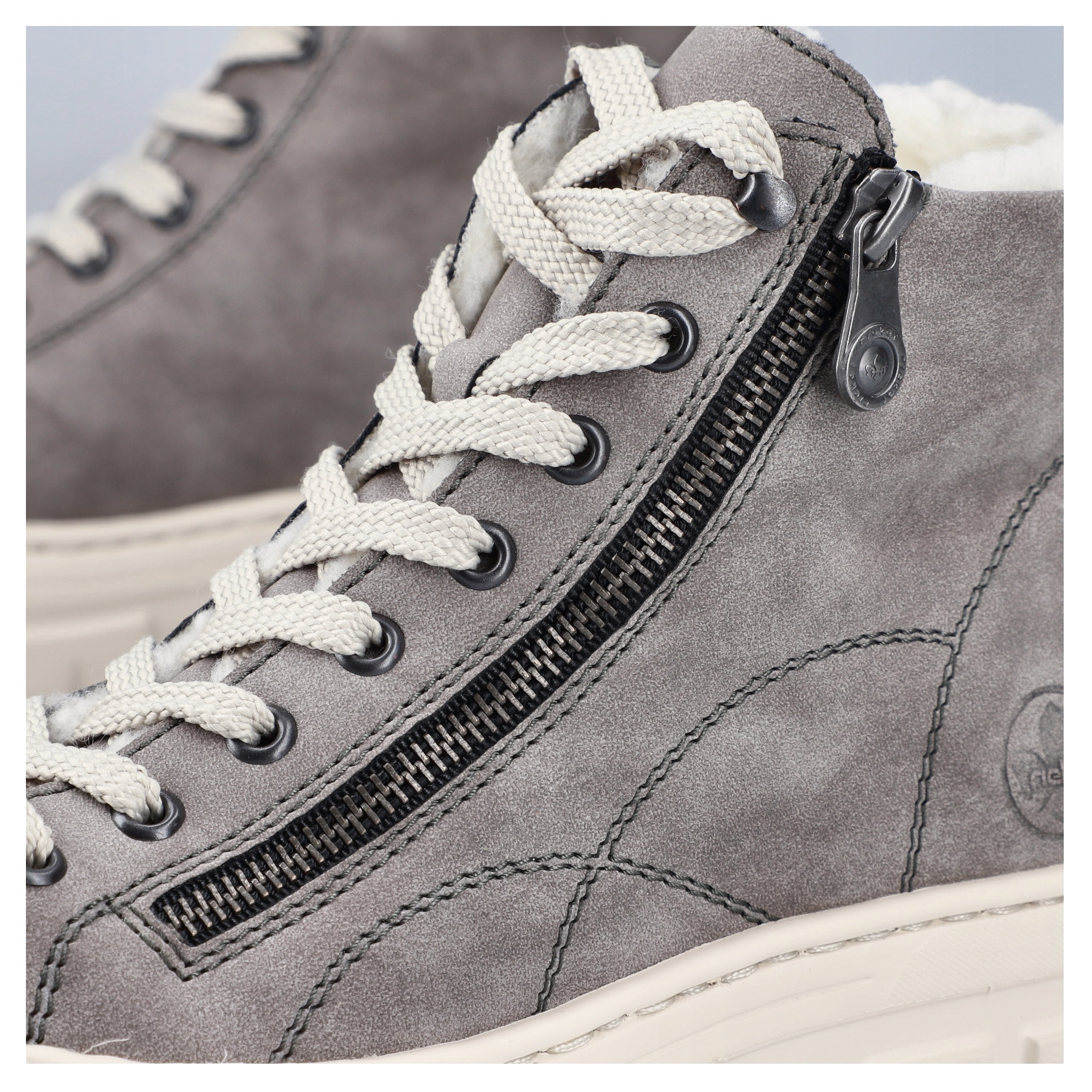 Rieker Winterboots, Plateauboots, Schnürboots mit Reißverschluss an der Außenseite