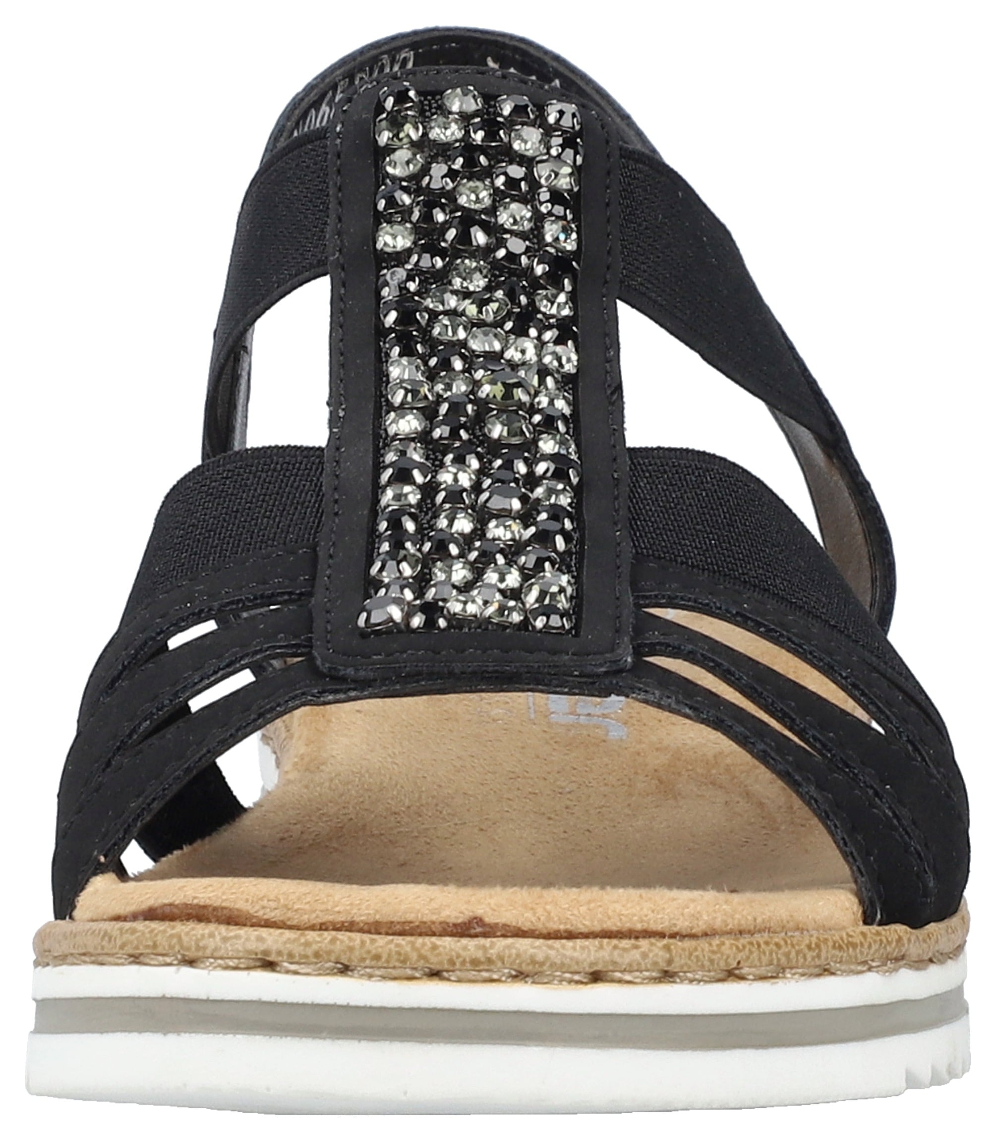 Rieker Keilsandalette  , Sommerschuh, Sandale, Keilabsatz, mit Gummizüge für guten Sitz