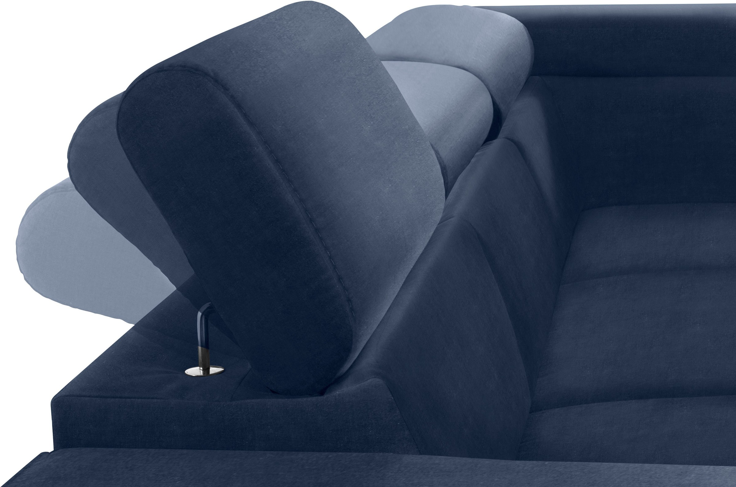 COTTA Polstergarnitur »Morven L-Form«, (Set), Set bestehend aus: Ecksofa mit Kopfteilverstellung & Hocker