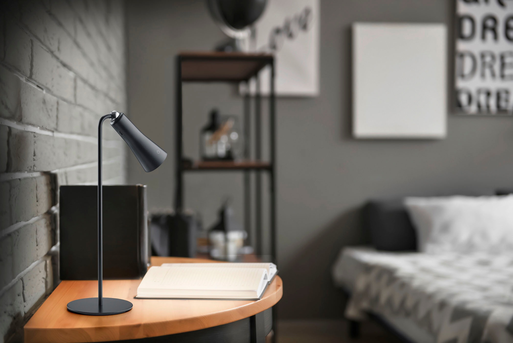 REALITY Leuchten LED Tischleuchte »Maxi«, 1 flammig, Leuchtmittel LED-Board | LED fest integriert, Klemmleuchte mit Magnet-Halterung, Touchdimmer, USB-C, 2-12h Akku