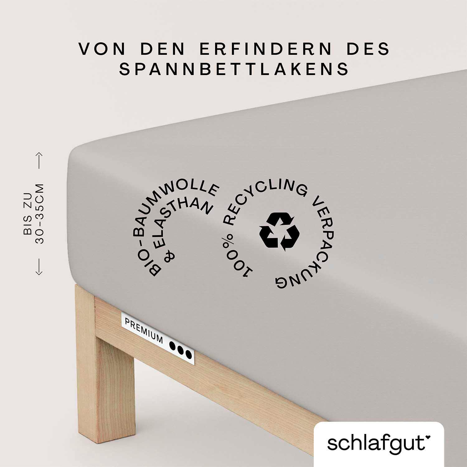 Schlafgut Spannbettlaken »Premium«, nachhaltige Zero Waste Verpackung