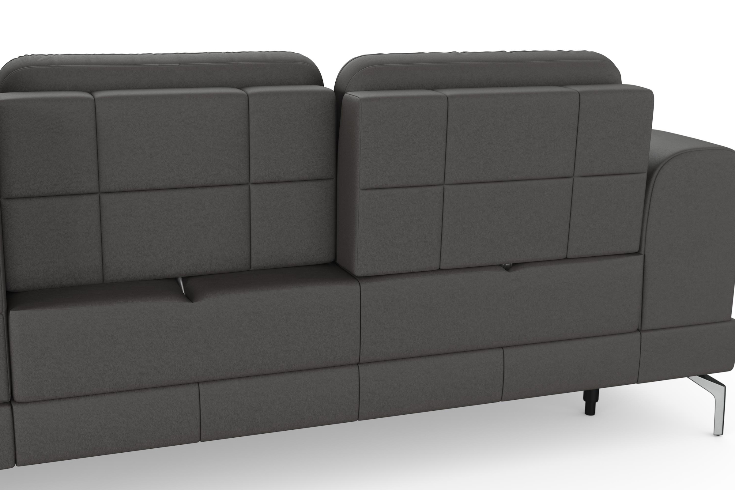 sit&more Ecksofa »Bendigo L-Form«, inklusive Sitztiefenverstellung, Bodenfreiheit 15 cm, 2 Fußfarben