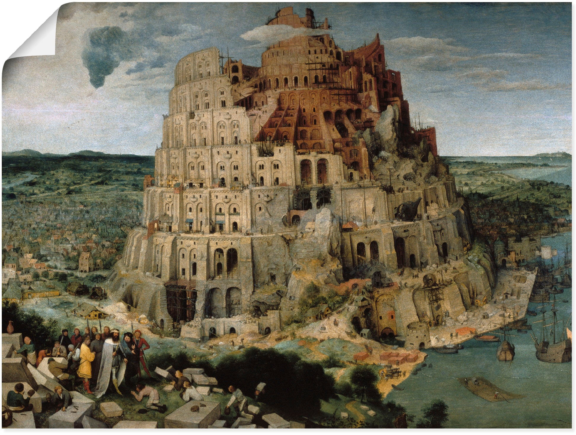 Artland Wandbild »Der Turmbau von Babel. 1563«, Gebäude, (1 St.), als Leinw günstig online kaufen