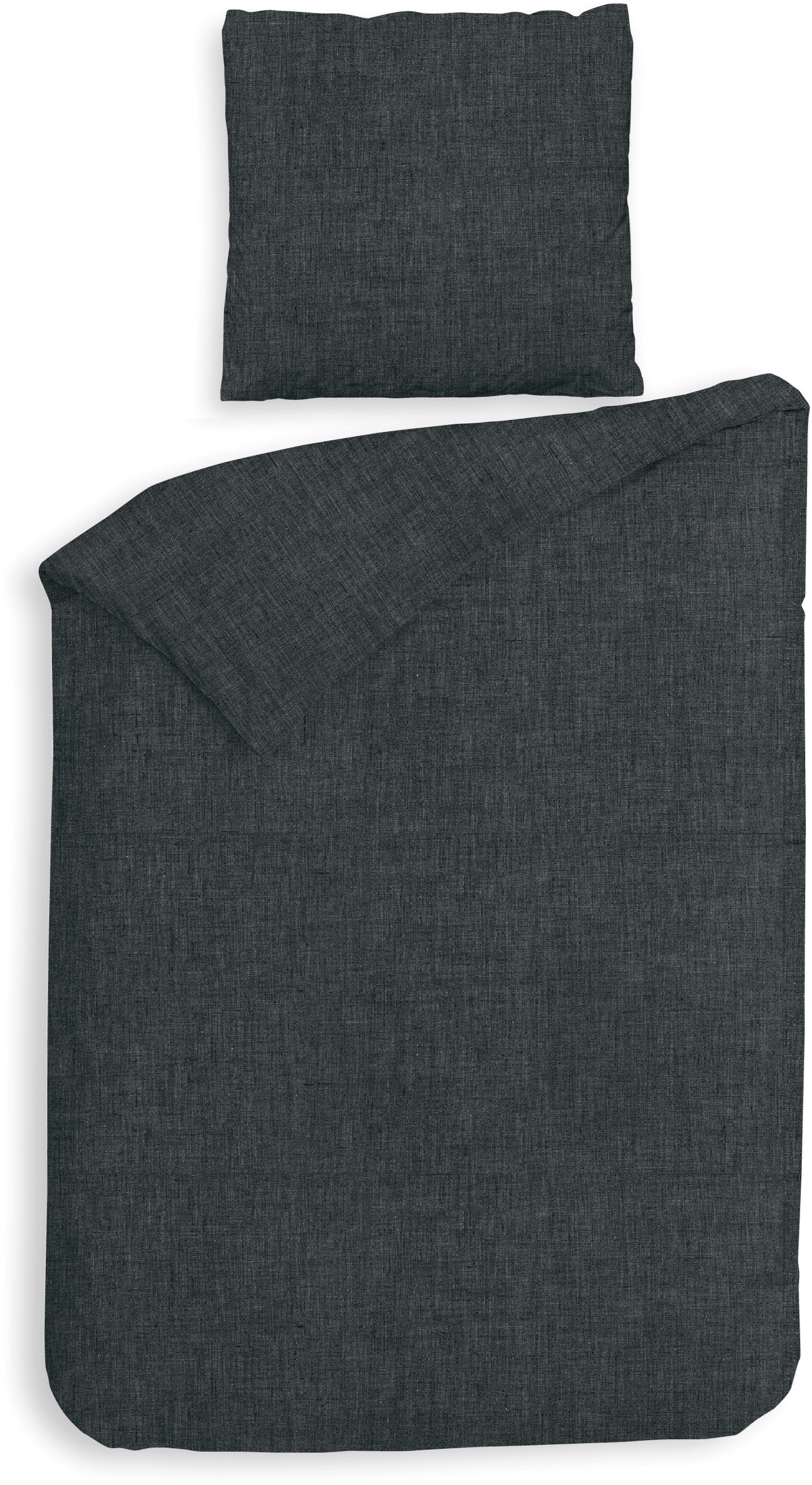 Heckett & Lane Bettwäsche »Franela« 2 Stk. tlg. Uni Design, hochwertiges Fl günstig online kaufen