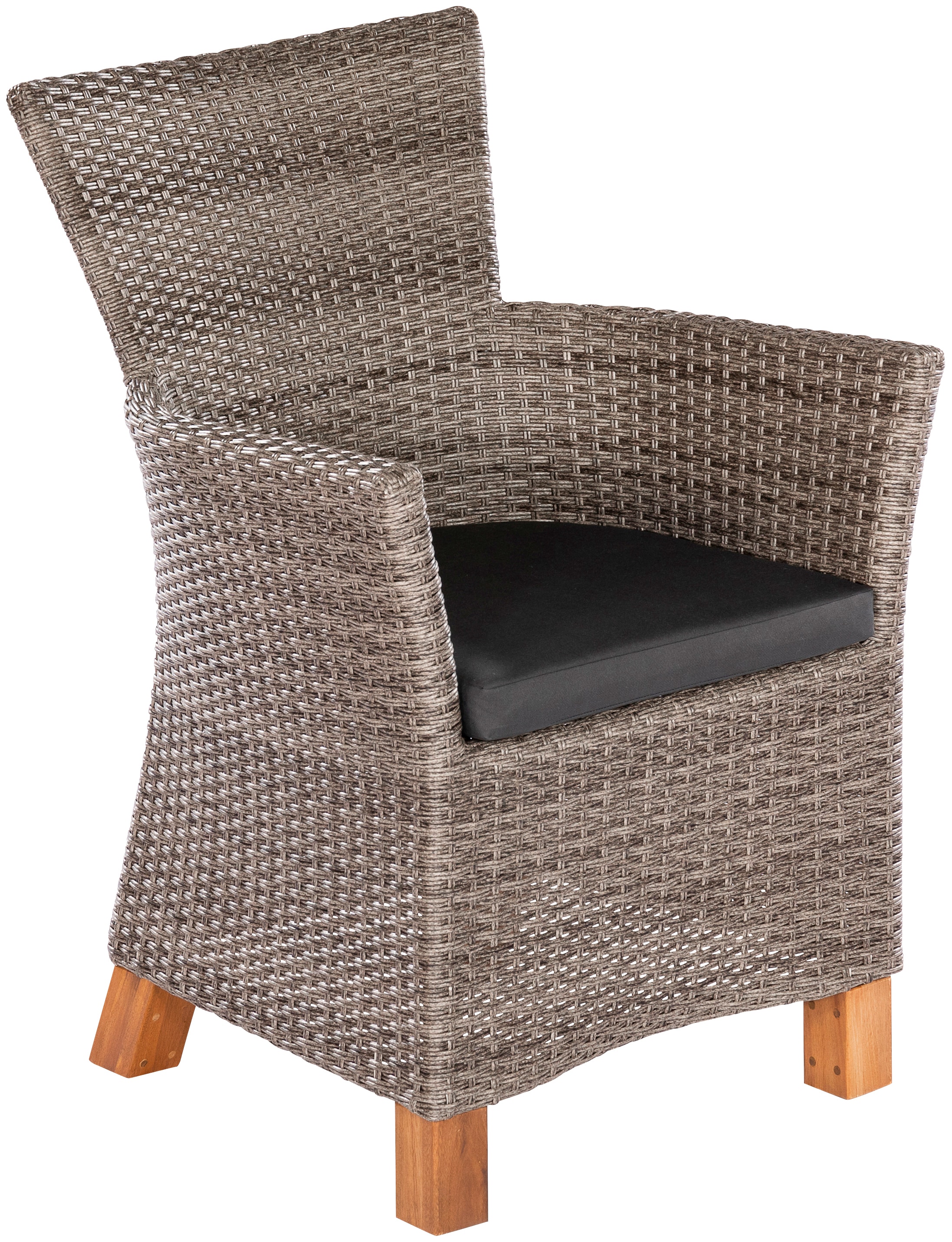 MERXX Gartensessel »Toskana« Set, 2 Stk. tlg. 2er Set, Polyrattan/Akazie, i günstig online kaufen