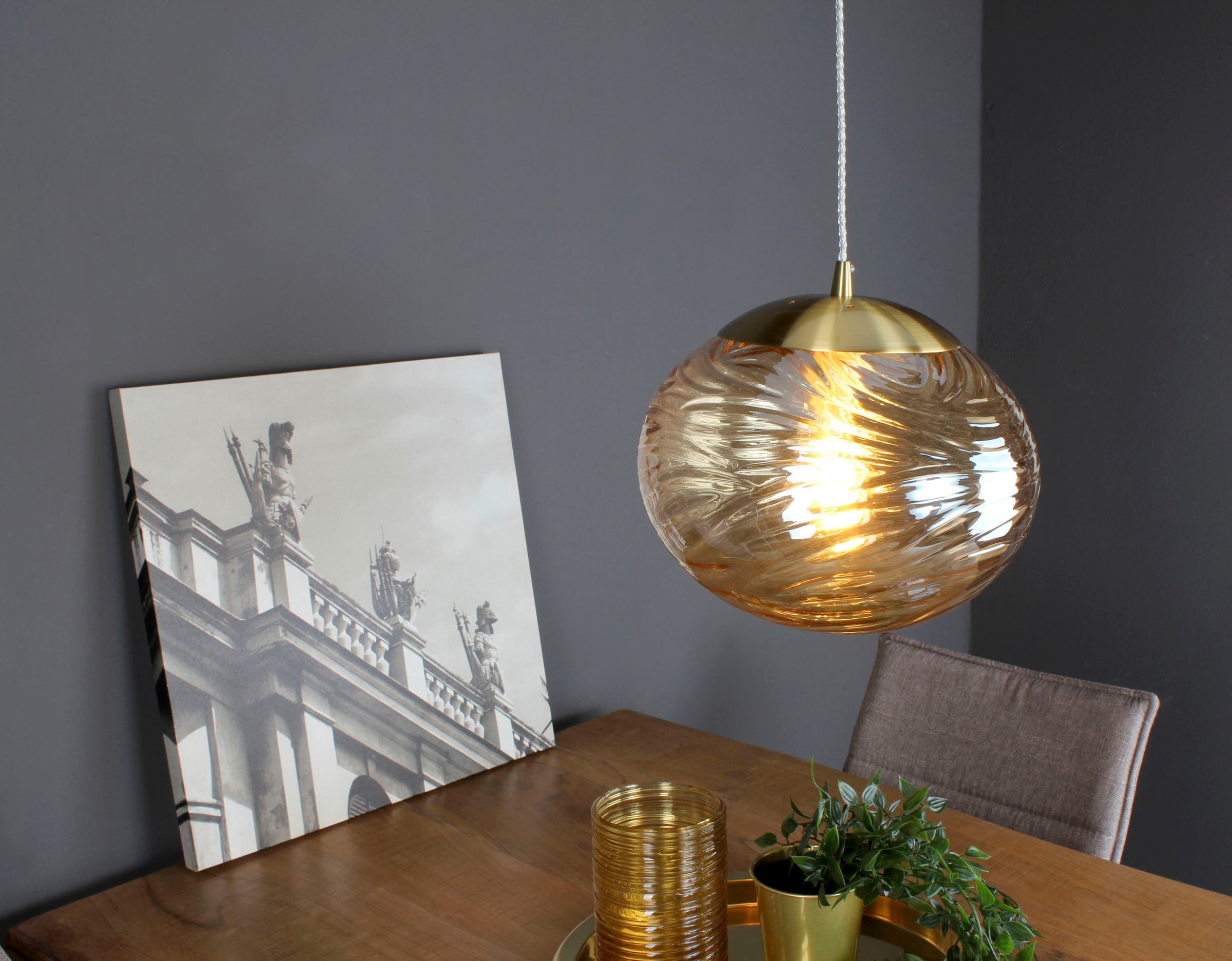 ECO-LIGHT Hängeleuchte »Nereide«, Leuchtmittel E27 | Leuchtmittel wechselbar, hochwertiges Glas