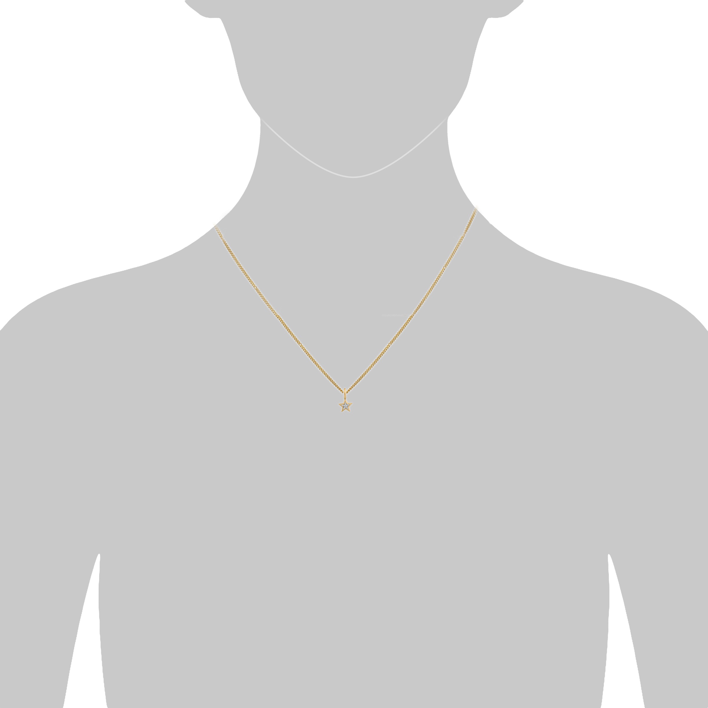 Orolino Kette mit Anhänger »Gold 585 mit Stern-Motiv und Brillant 0,005ct.«