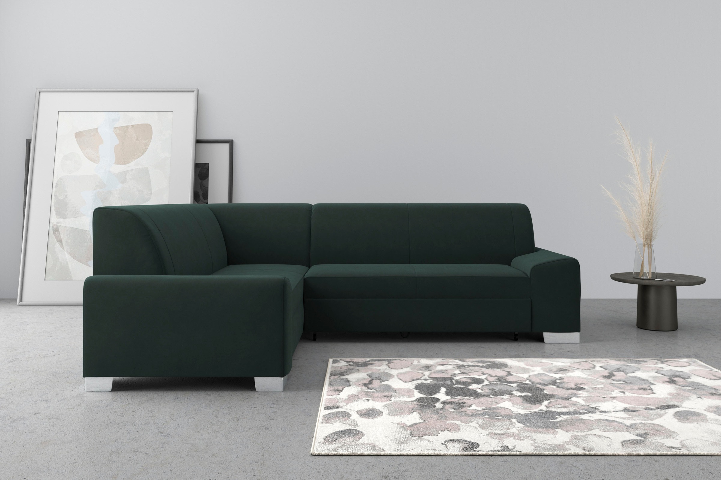 DOMO collection Ecksofa »Anzio in kubischer Formensprache, flache Armlehnen günstig online kaufen