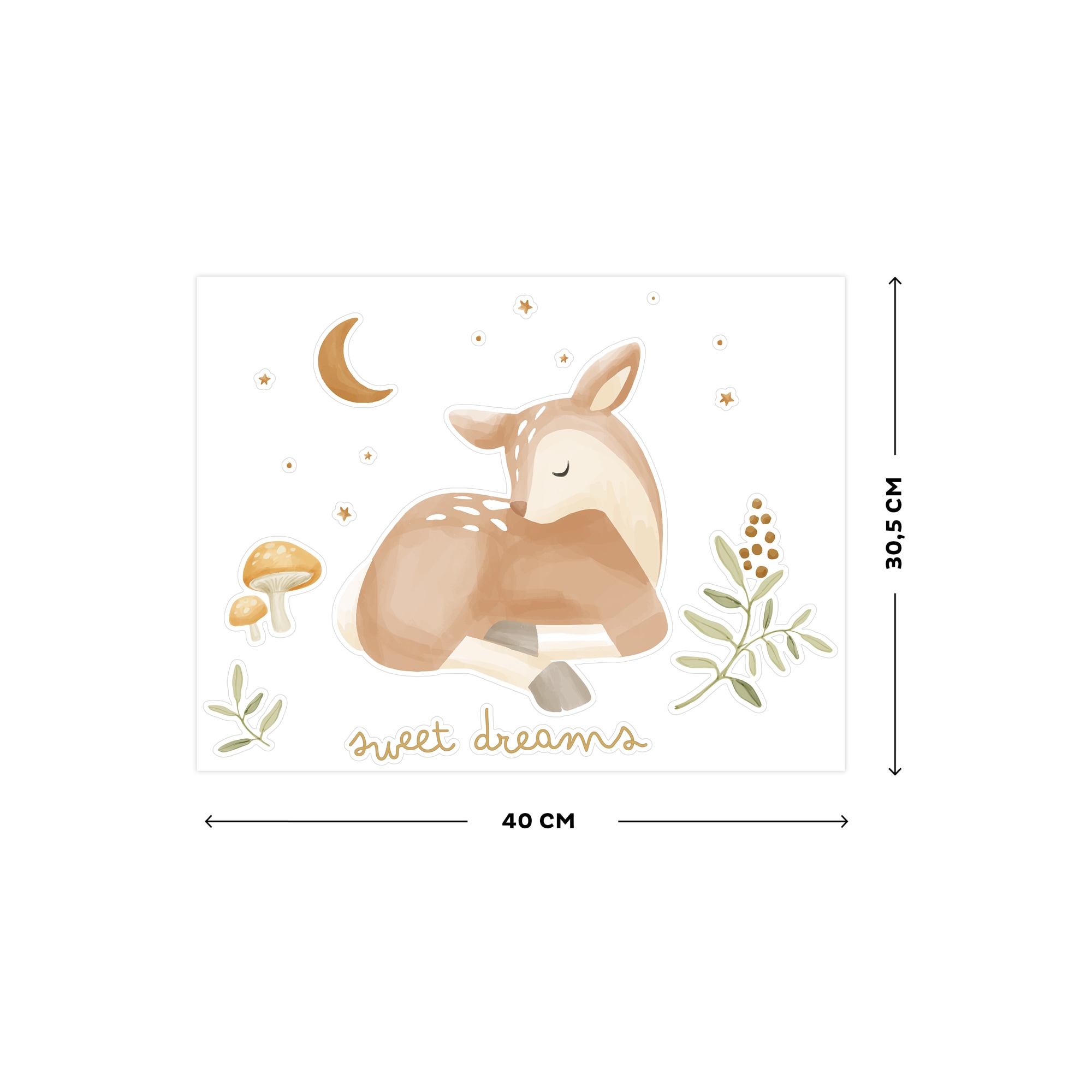 LITTLE DUTCH Wandtattoo »Wandsticker Set Fairy Garden Sweet Dreams (40x30cm)«, (1 St.)