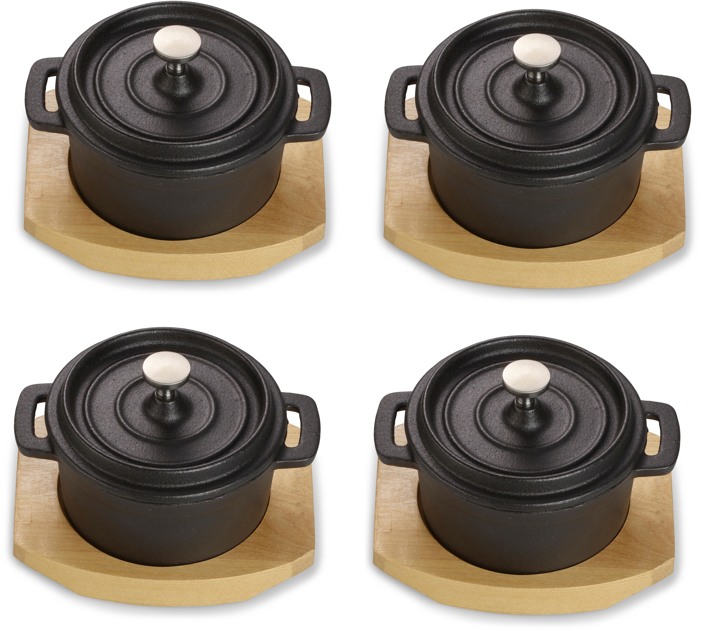 ECHTWERK Servierpfanne »4x Mini-Kochtopf aus Gusseisen« Gusseisen Set, 4 St günstig online kaufen