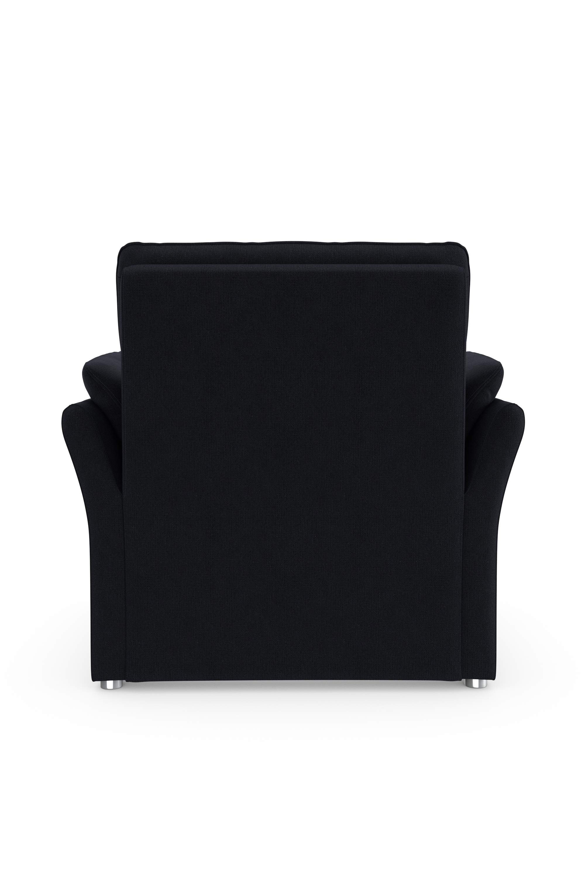 DOMO collection Sessel »Pina elegant und zeitloser Clubsessel, bequemer Cocktailsessel«, Hoher Sitzkomfort, Microfaser hochflorig, dunkelblau