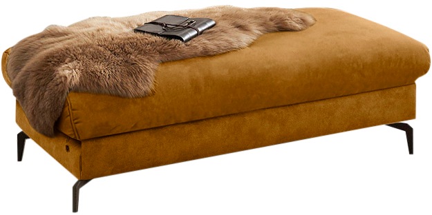 W.SCHILLIG Polsterhocker "piedroo" Füße in Bronze pulverbeschrichtet günstig online kaufen