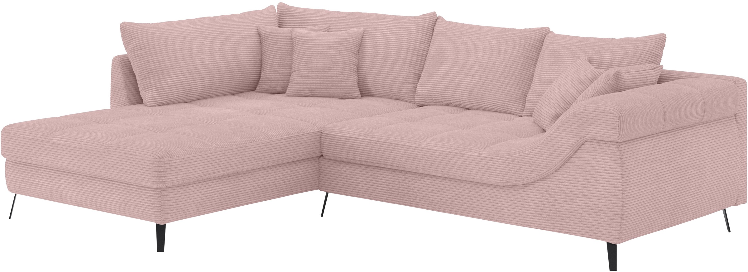 Mr. Couch Ecksofa »Portofino L-Form«, 4 Bezugsqualitäten, 13,5 cm hohe Meta günstig online kaufen