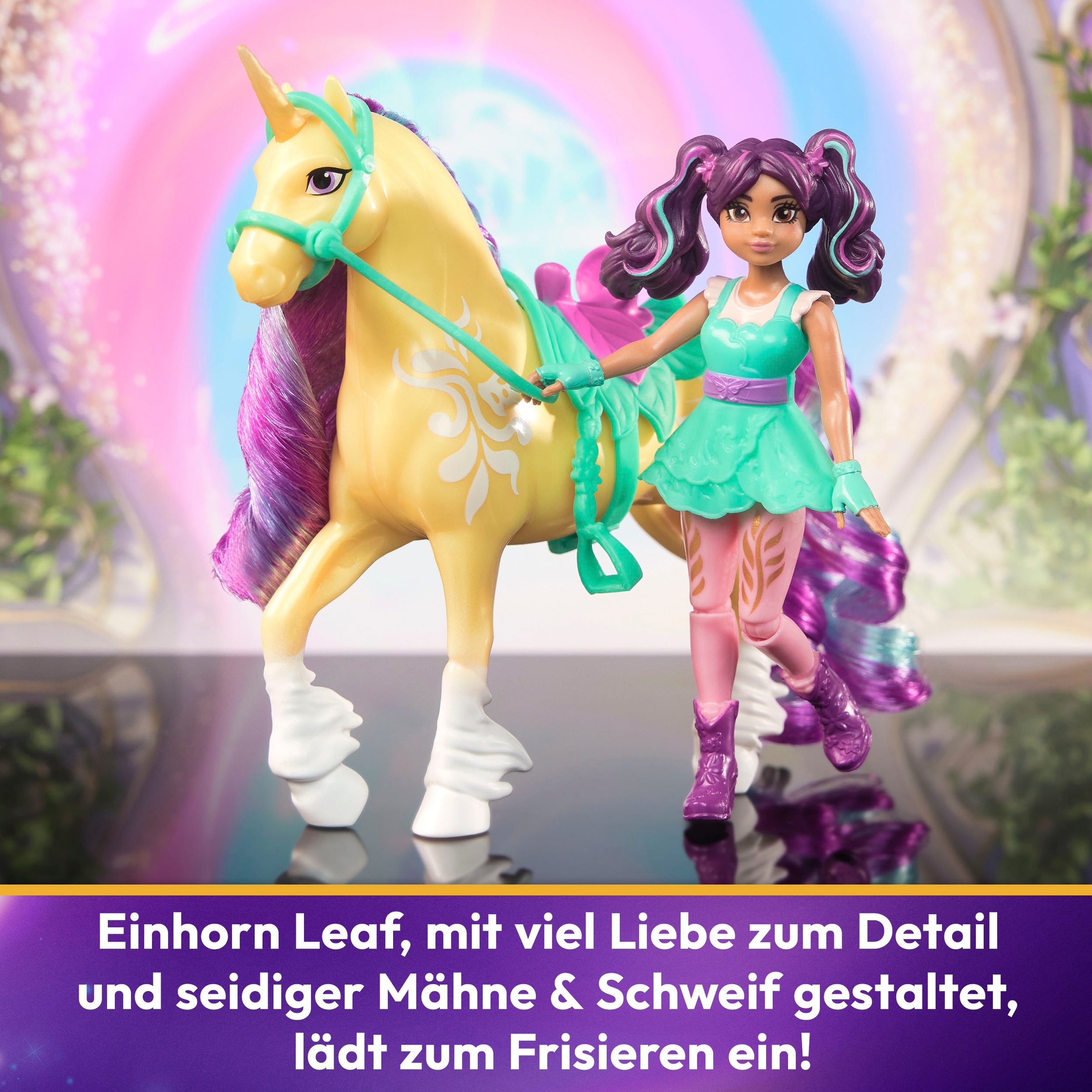 Spin Master Anziehpuppe »Unicorn Academy - Small Doll & Unicorn - Ava & Leaf«