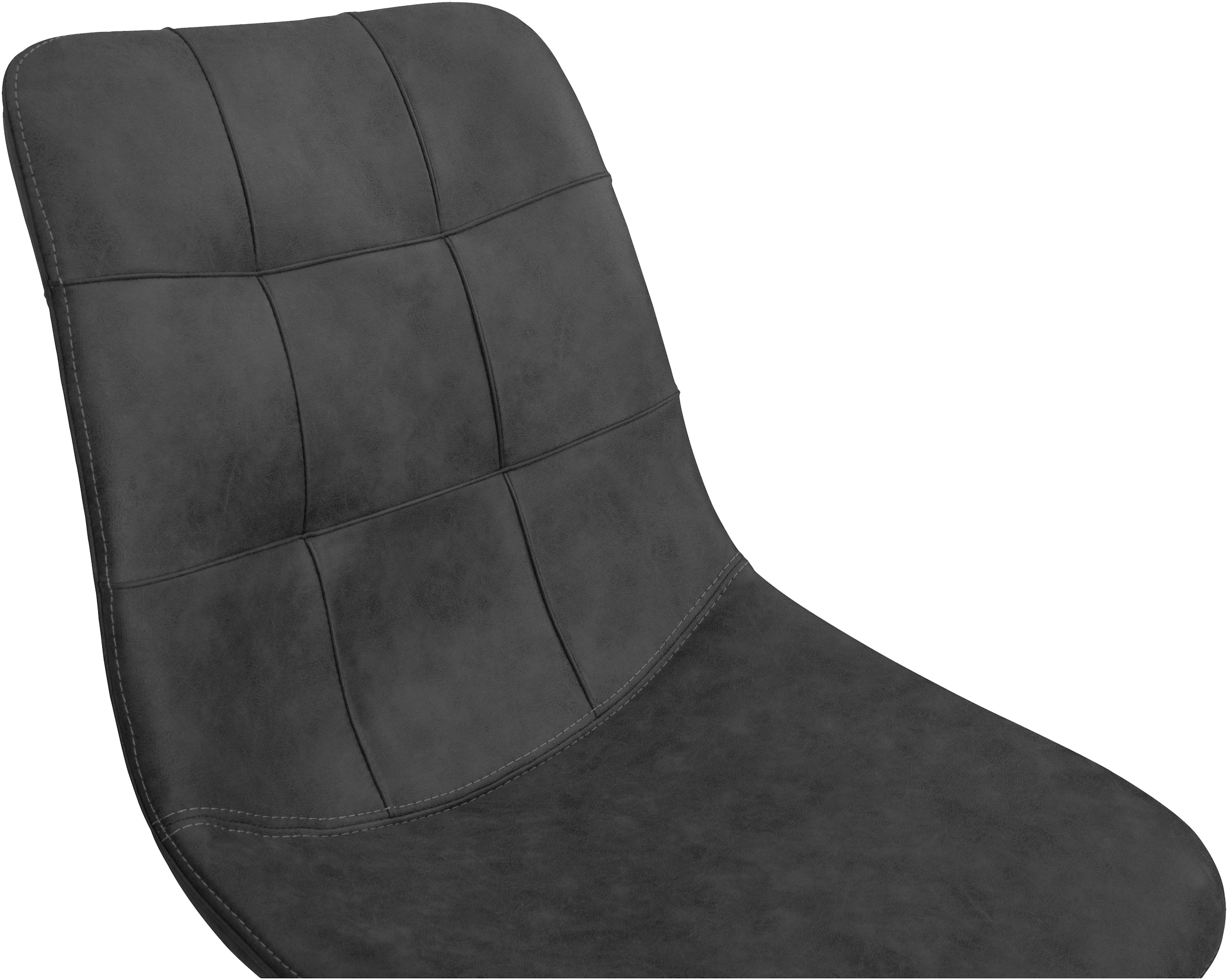 OMG Design Esszimmerstuhl »Peak«, (Set), 2 St., Stoff, moderne Sitzschale in Microfaser Lederoptik