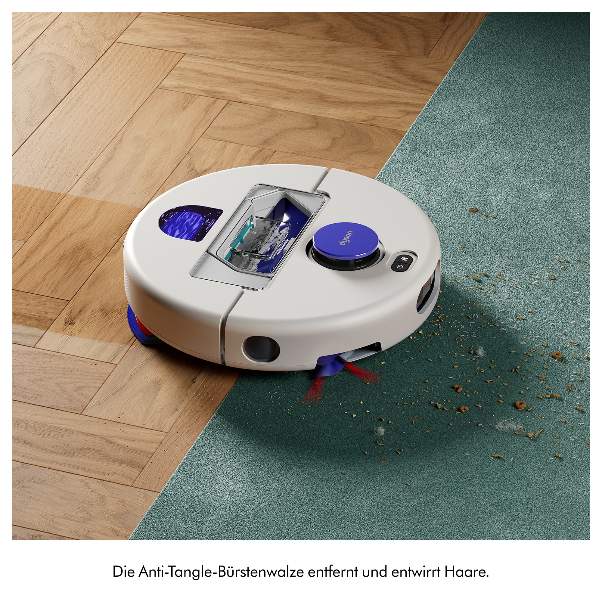 DYSON Nass-Trocken-Saugroboter »Dyson R2 Nurovi™ Wash+Dry Saugroboter« 21.000 Pa Saugkraft; Twin-capture™-System; Reuleaux-Dreieck-Wischpads