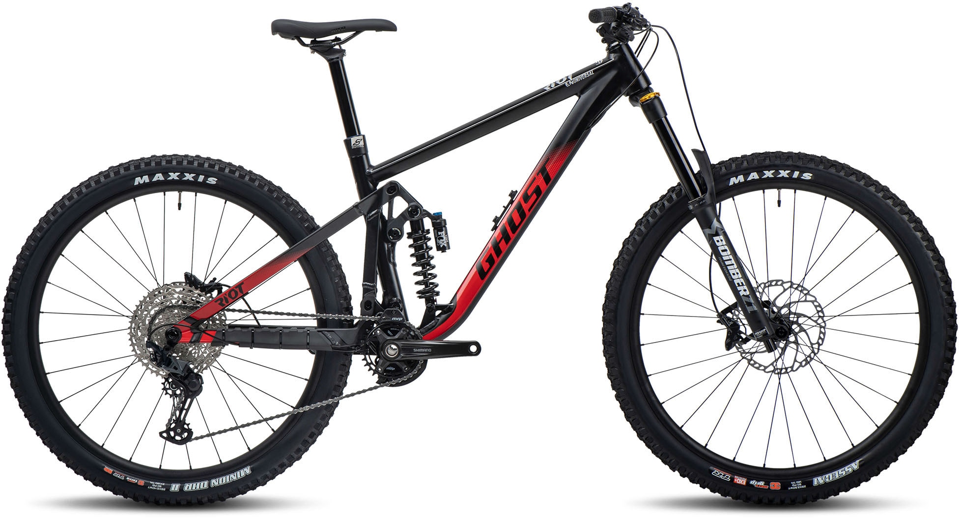 Ghost Mountainbike »Riot EN AL Universal«, 12 Gang, Shimano, SLX RD-M7100 Schaltwerk, Kettenschaltung, für Damen und Herren, Kettenschaltung